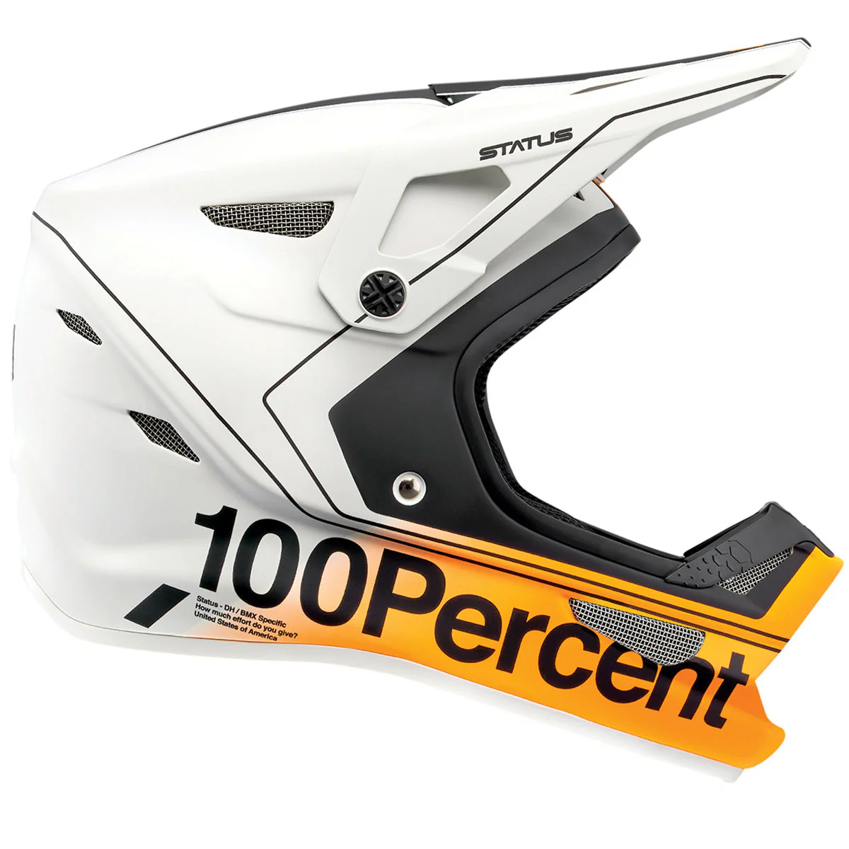 Status Helm - Weiß/Orange