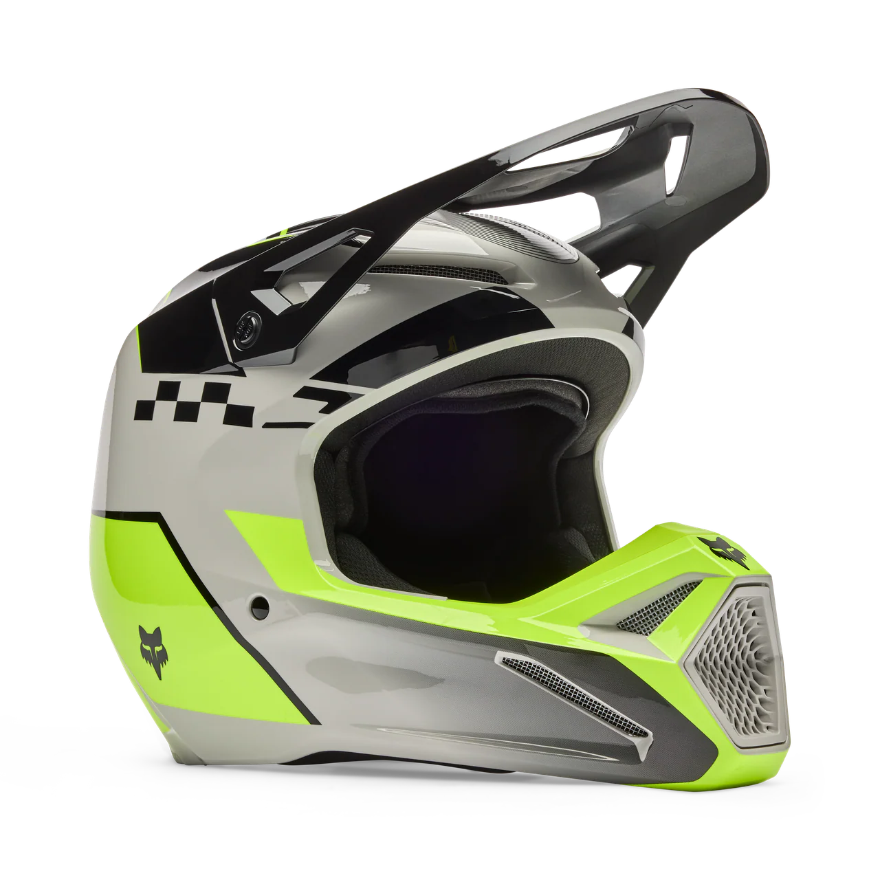 V1 Collect Fullface Helm - Grey/Yellow - Image 2