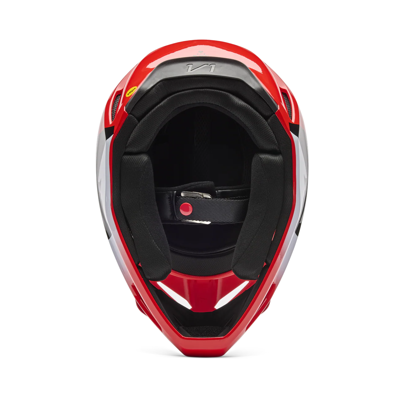 V1 Shield Fullface Helm - Fluorescent Red - Image 6