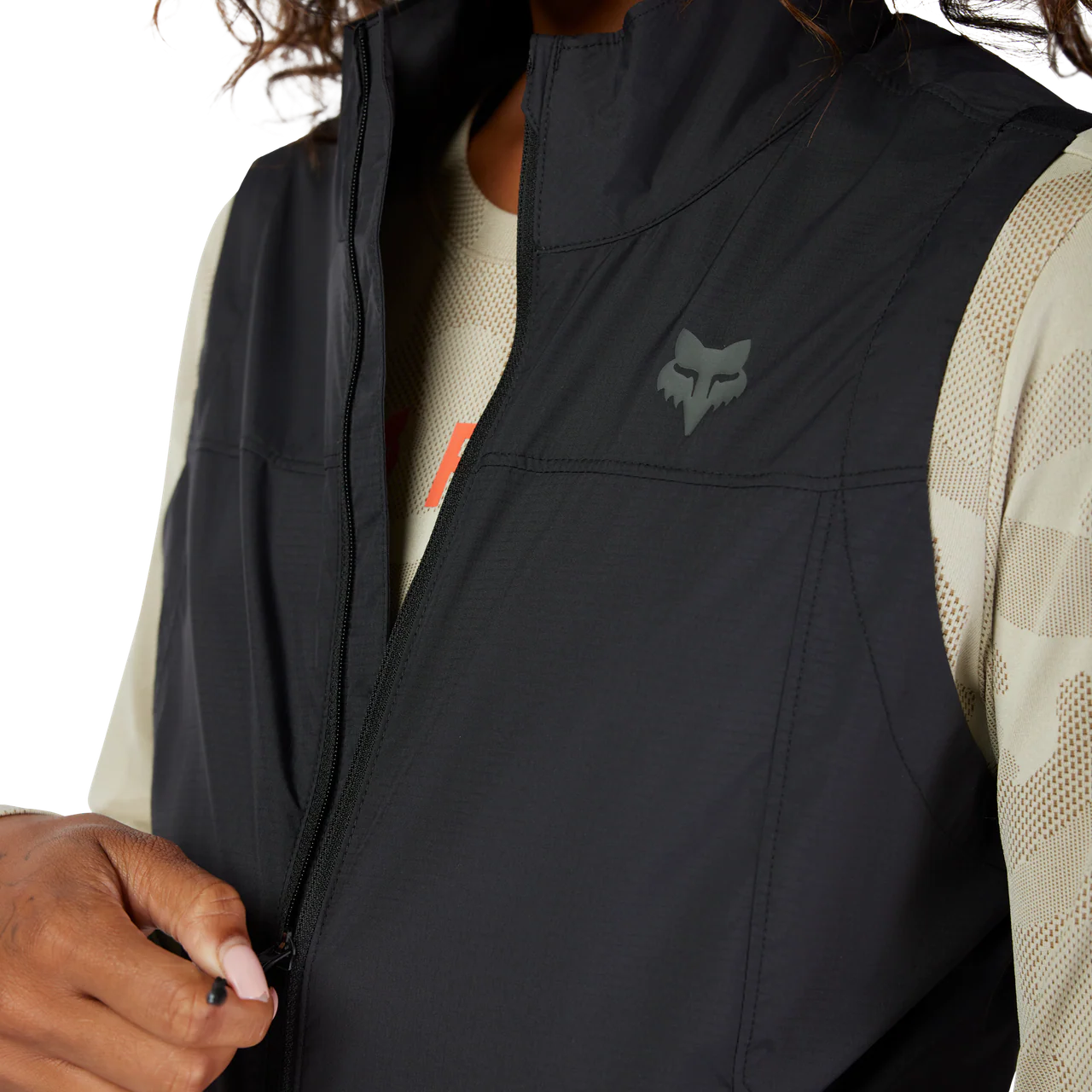 Womens Ranger Wind Vest - Black - Image 7