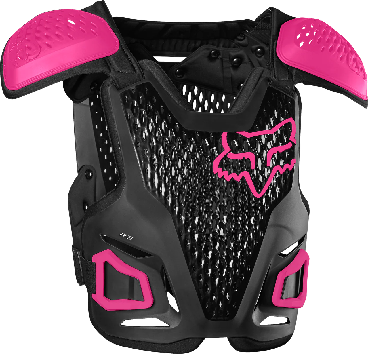 Youth R3 Chest Guard - Black/Pink