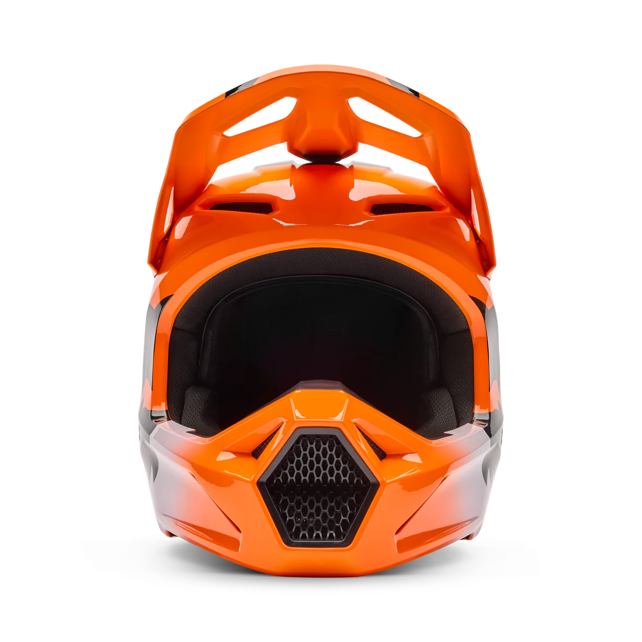 Youth V1 Shield Fullface Helm - Fluorescent Orange - Image 3
