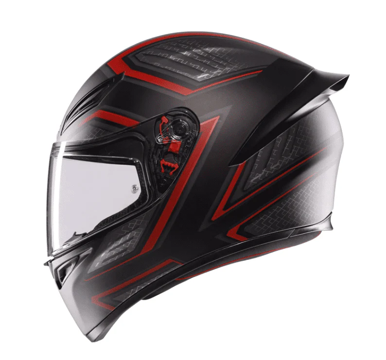 K1 S Helm E2206 - SLING Matt Black/Red - Image 2