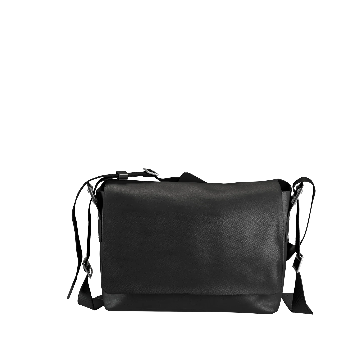 Barbican Cotton Canvas Shoulder Bag - total black - Image 2