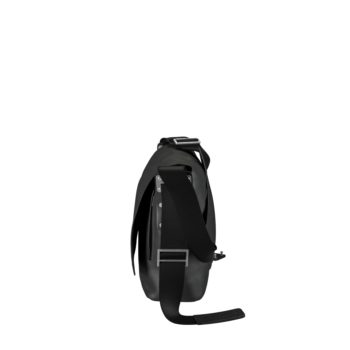 Barbican Cotton Canvas Shoulder Bag - total black - Image 3