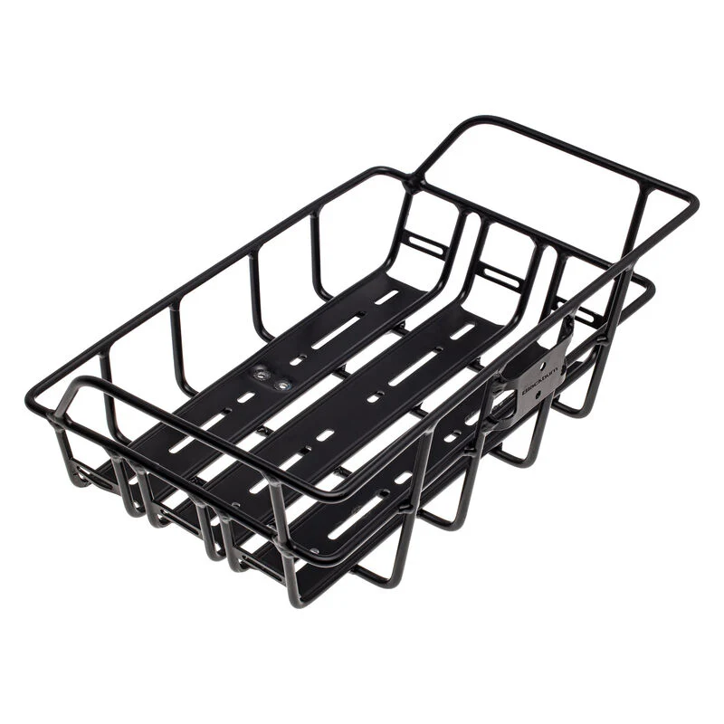 Grid Front Basket Rack - black
