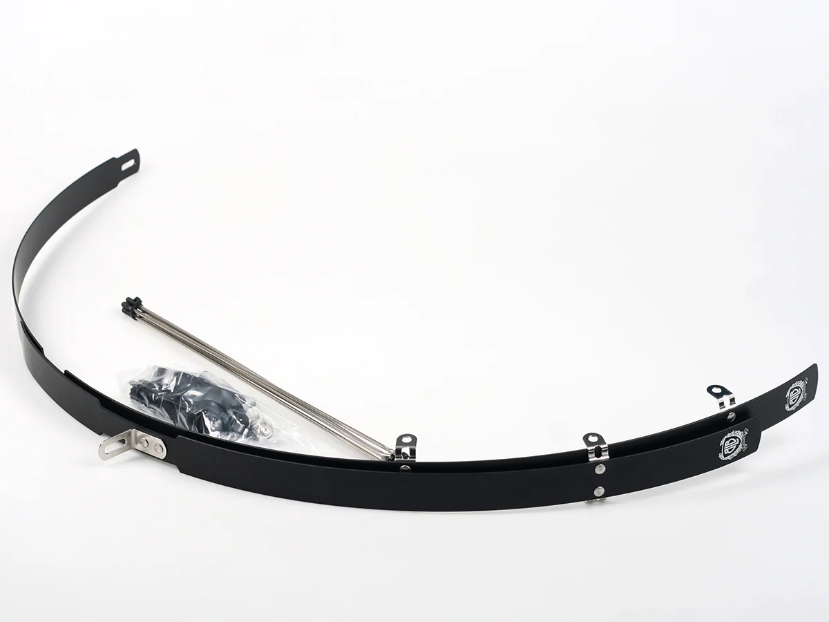 Classic Alloy Schutzbleche Set - VR + HR - schwarz poliert