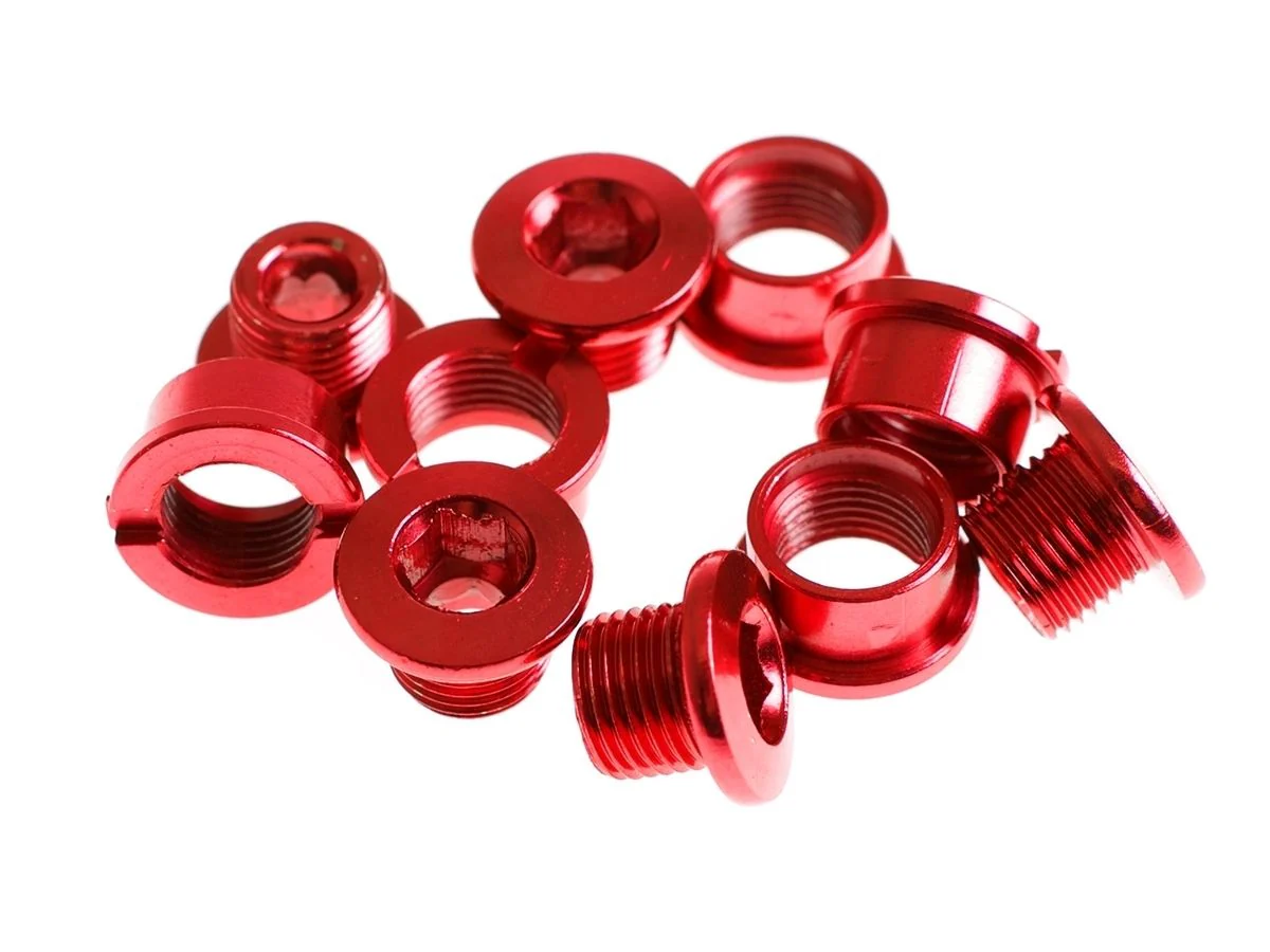 Single Kettenblattschrauben Stahl - 5mm - Rot