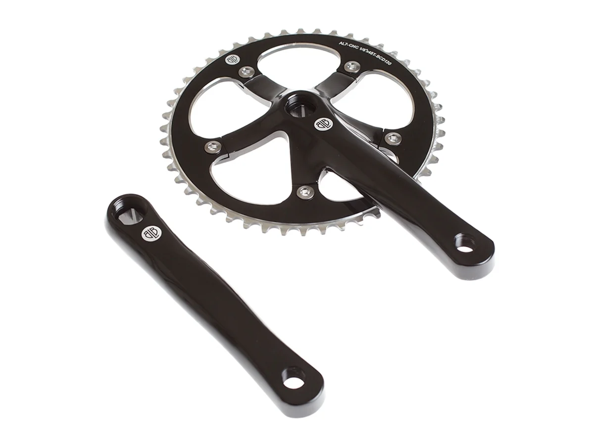 Track Kurbelgarnitur 165mm - glänzend schwarz