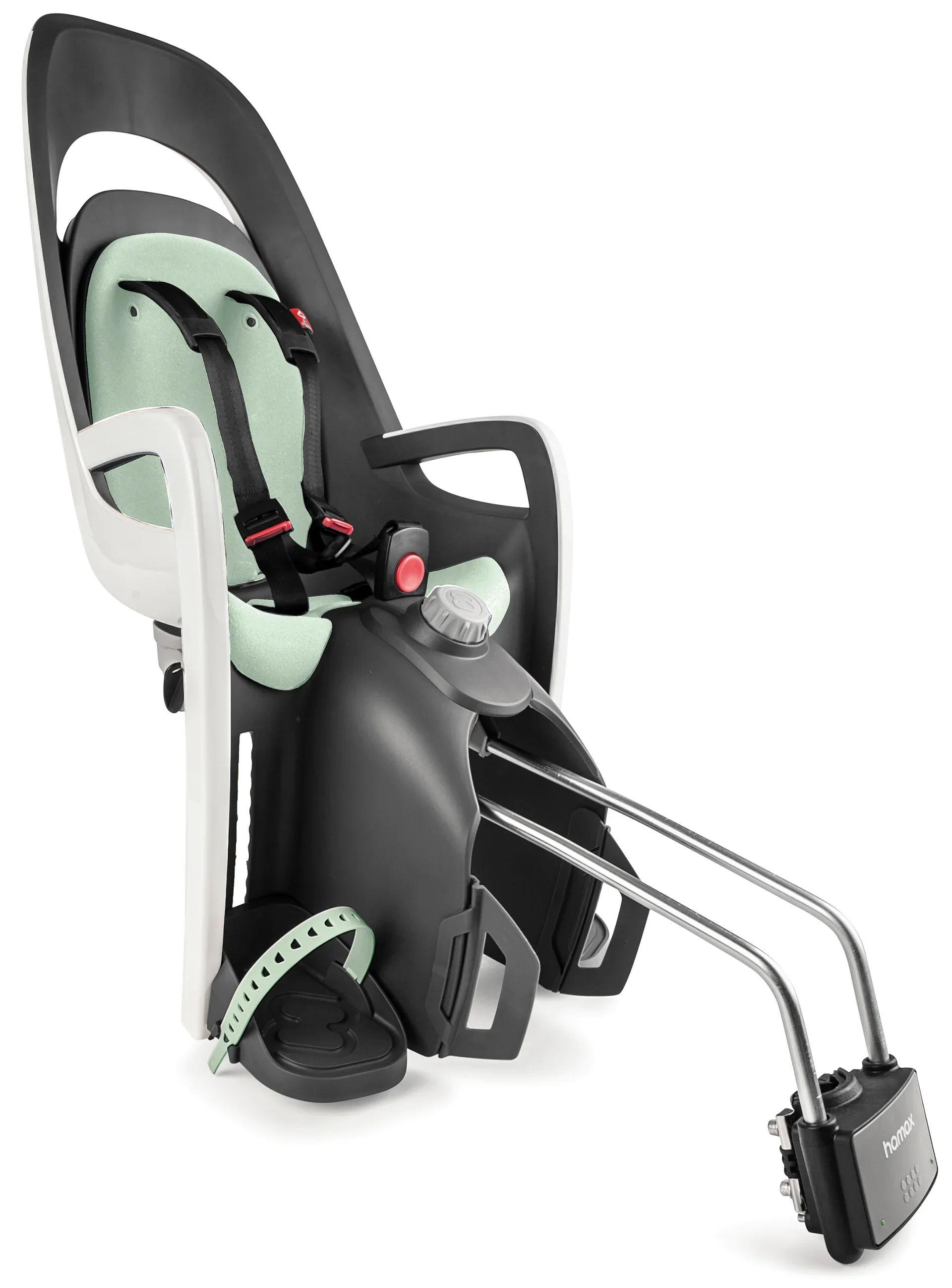 Caress Kindersitz für Rahmenrohr - grau/weiß/mint