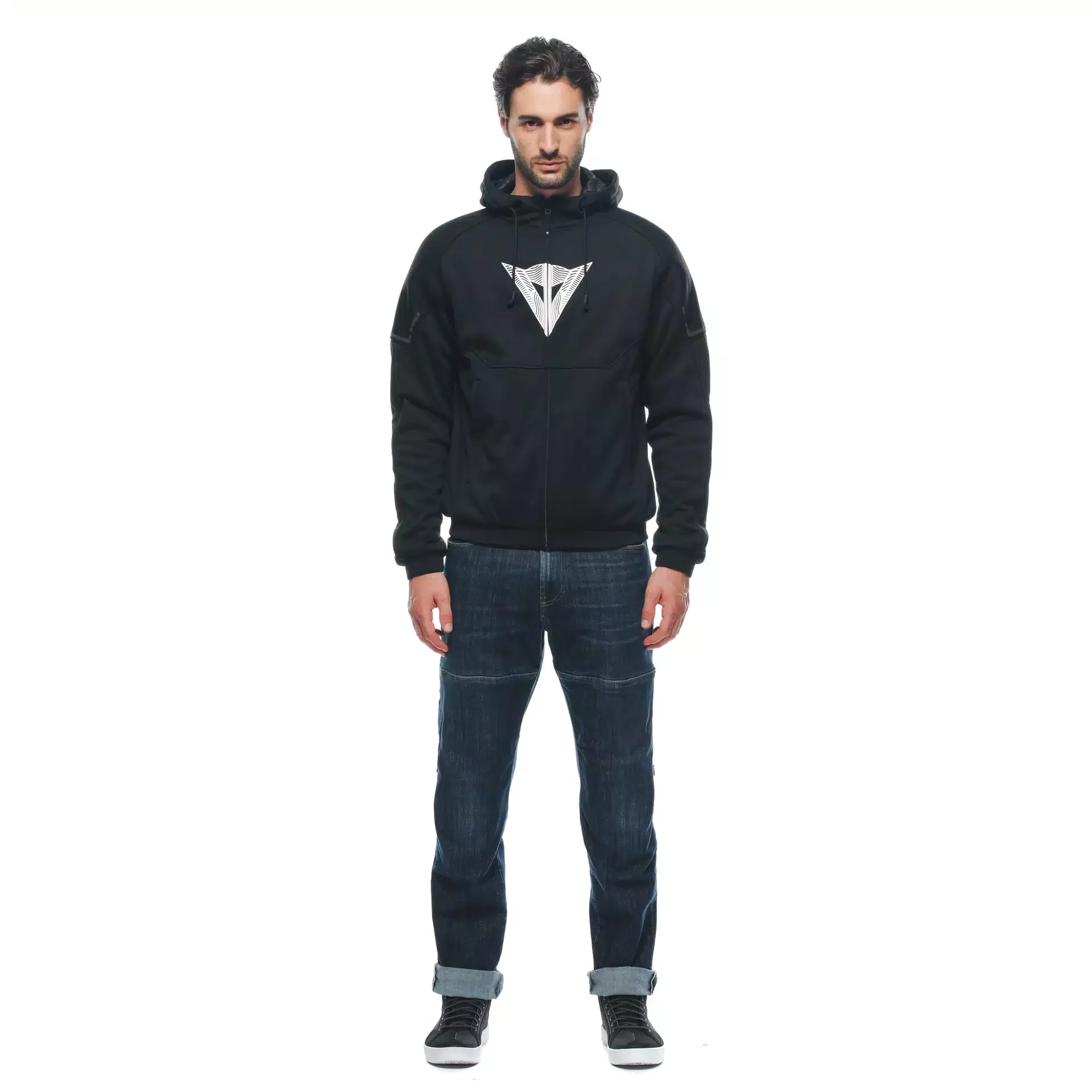 Daemon-X Safety Hoodie Full Zip - Black/Black-White - Image 3