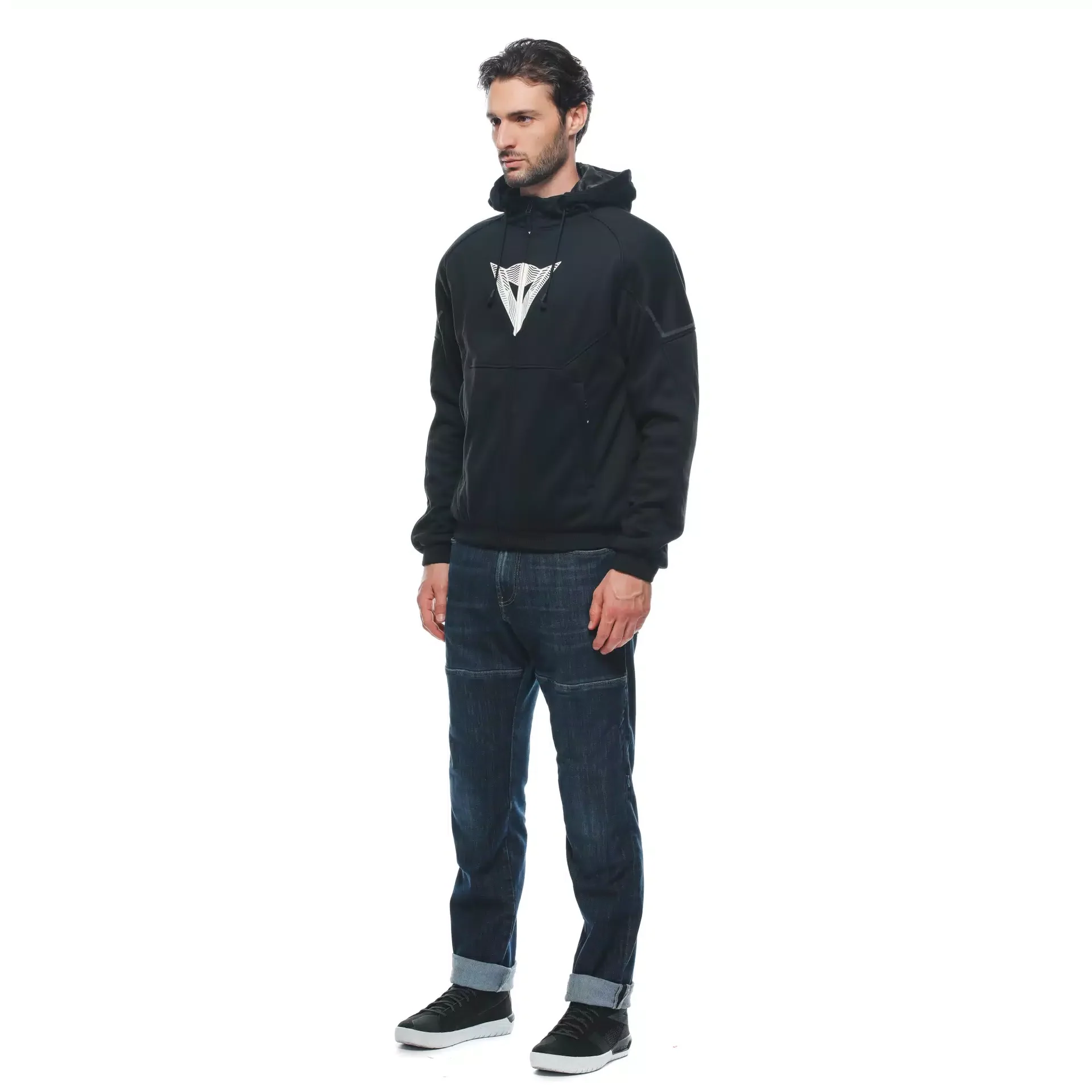 Daemon-X Safety Hoodie Full Zip - Black/Black-White - Image 4