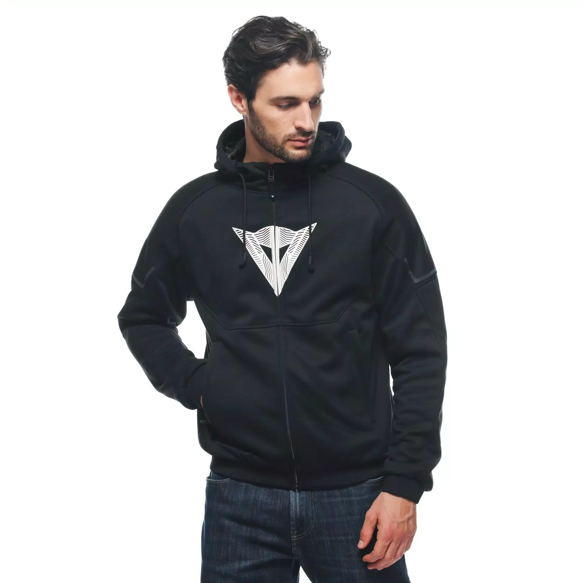 Daemon-X Safety Hoodie Full Zip - Black/Black-White - Image 6