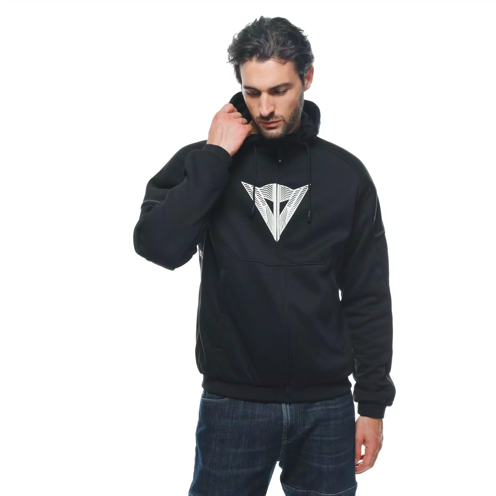Daemon-X Safety Hoodie Full Zip - Black/Black-White - Image 7