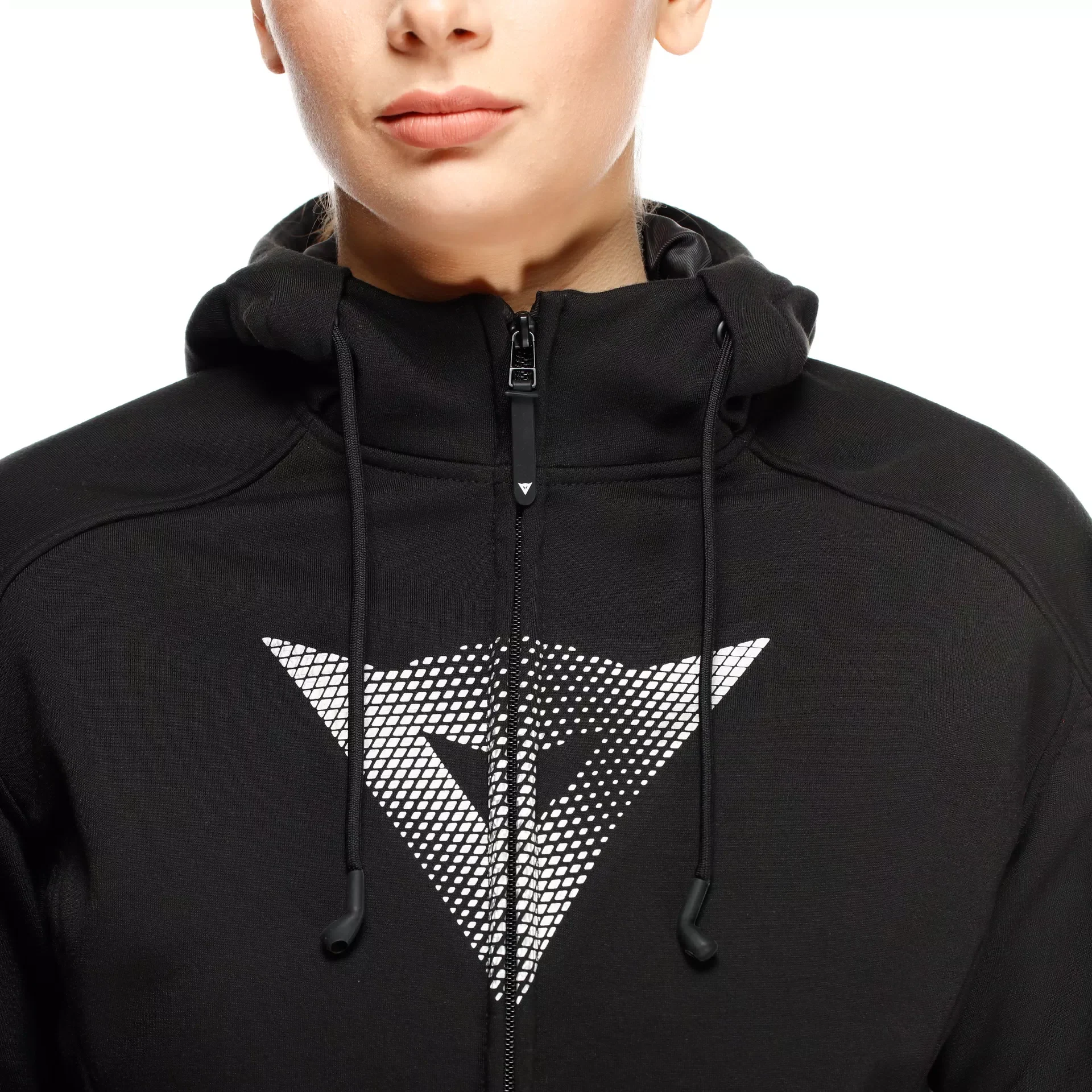 Daemon-X Safety Hoodie Full Zip WMN - Black/Black-White - Image 10