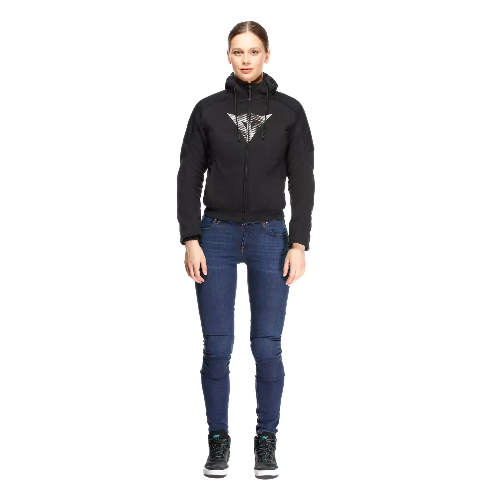 Daemon-X Safety Hoodie Full Zip WMN - Black/Black-White - Image 4