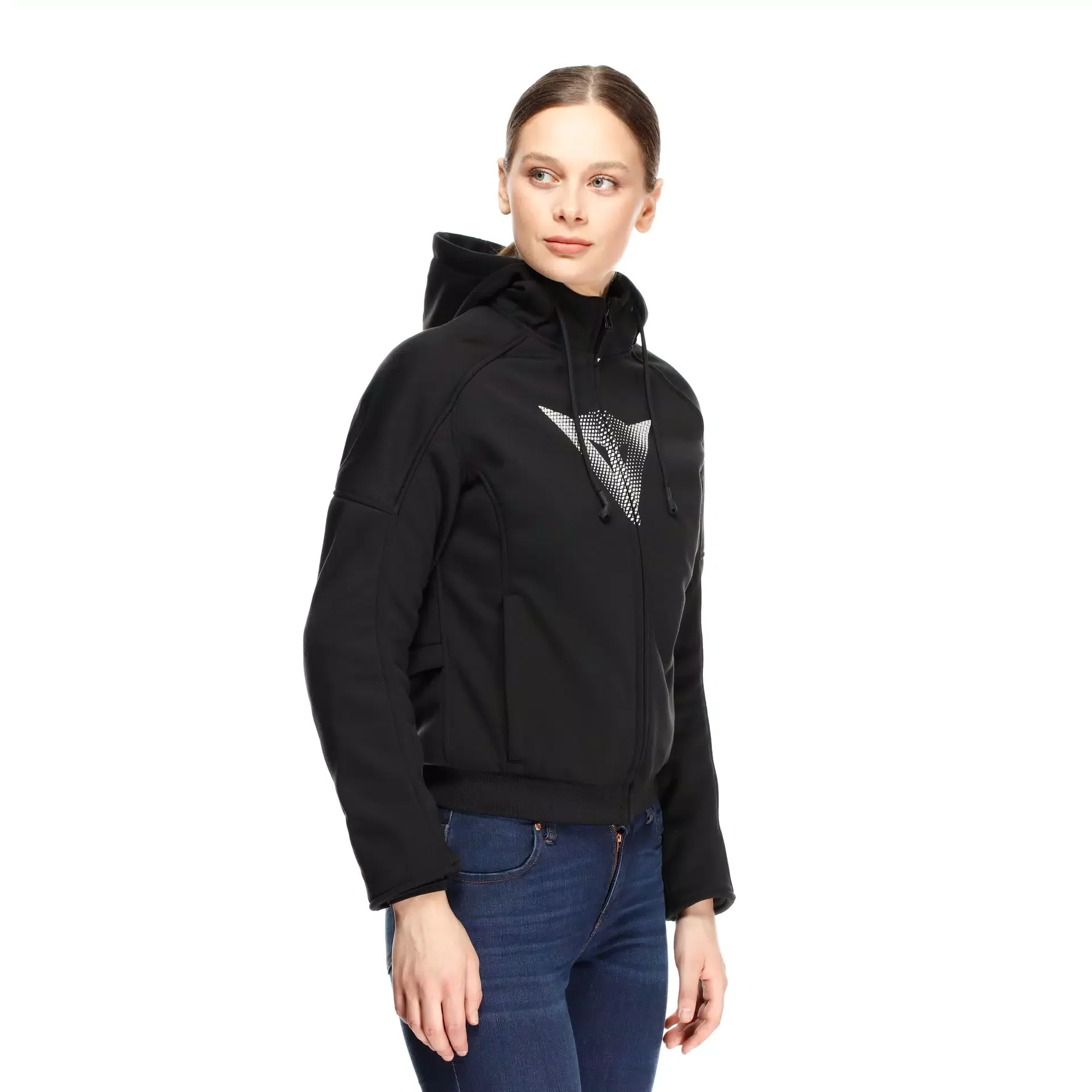 Daemon-X Safety Hoodie Full Zip WMN - Black/Black-White - Image 7
