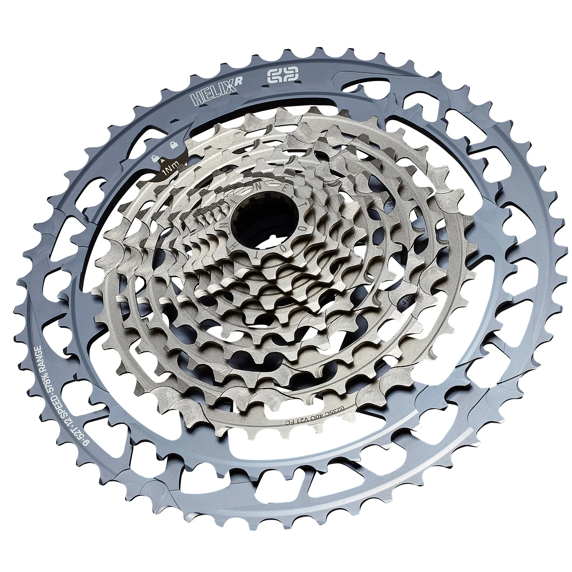 Helix Race Kassette 12-fach - 9-52 Zähne - nickel grey - Image 2