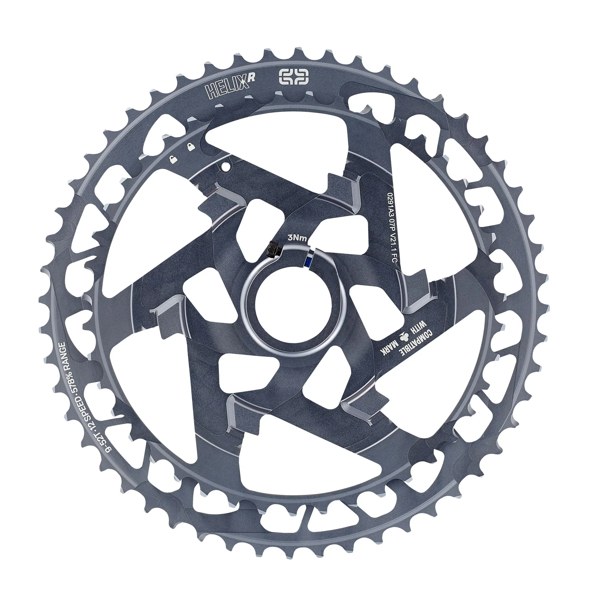Helix Race Kassette 12-fach - 9-52 Zähne - nickel grey - Image 3