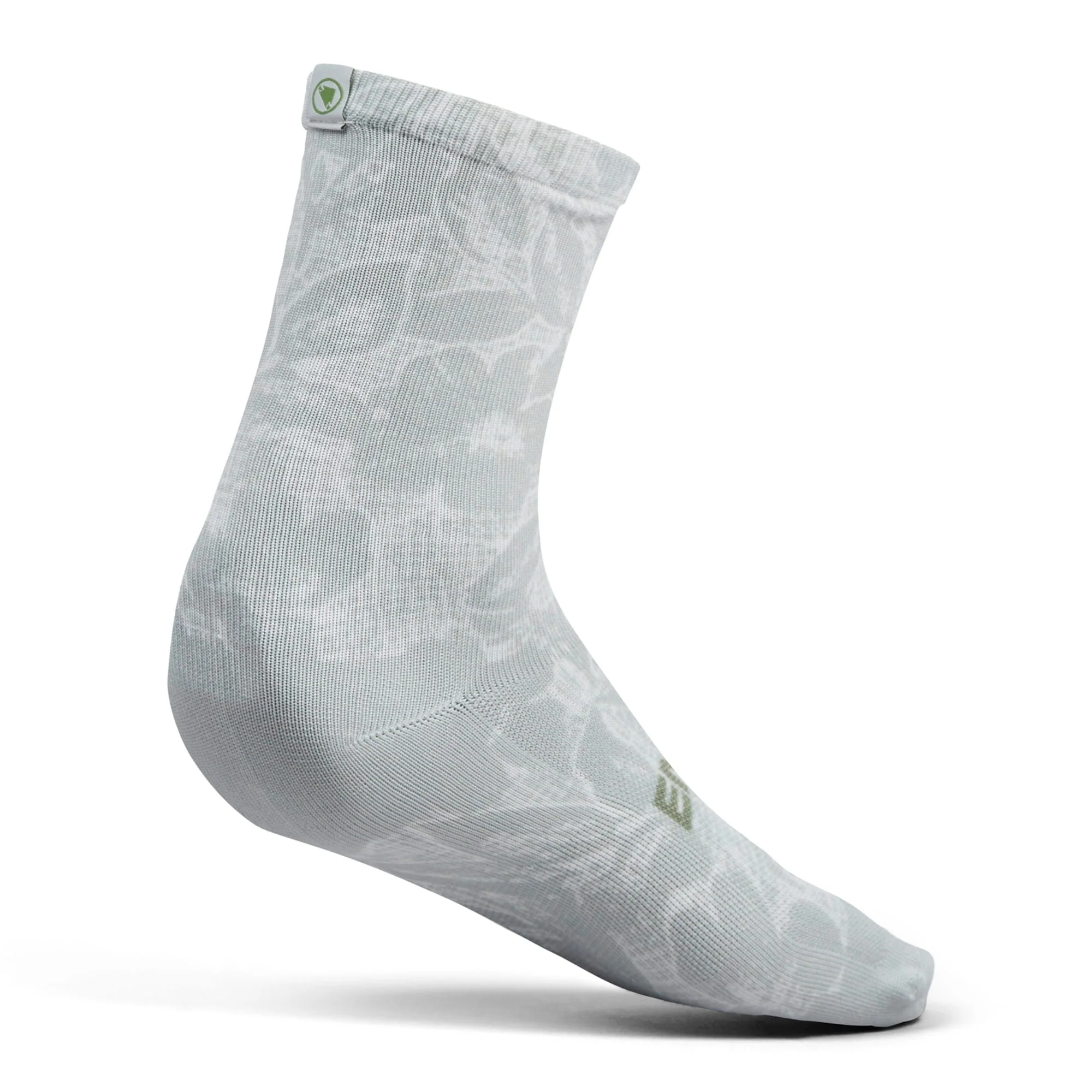 Grid Floral LTD Print Socke - Grau - Image 2