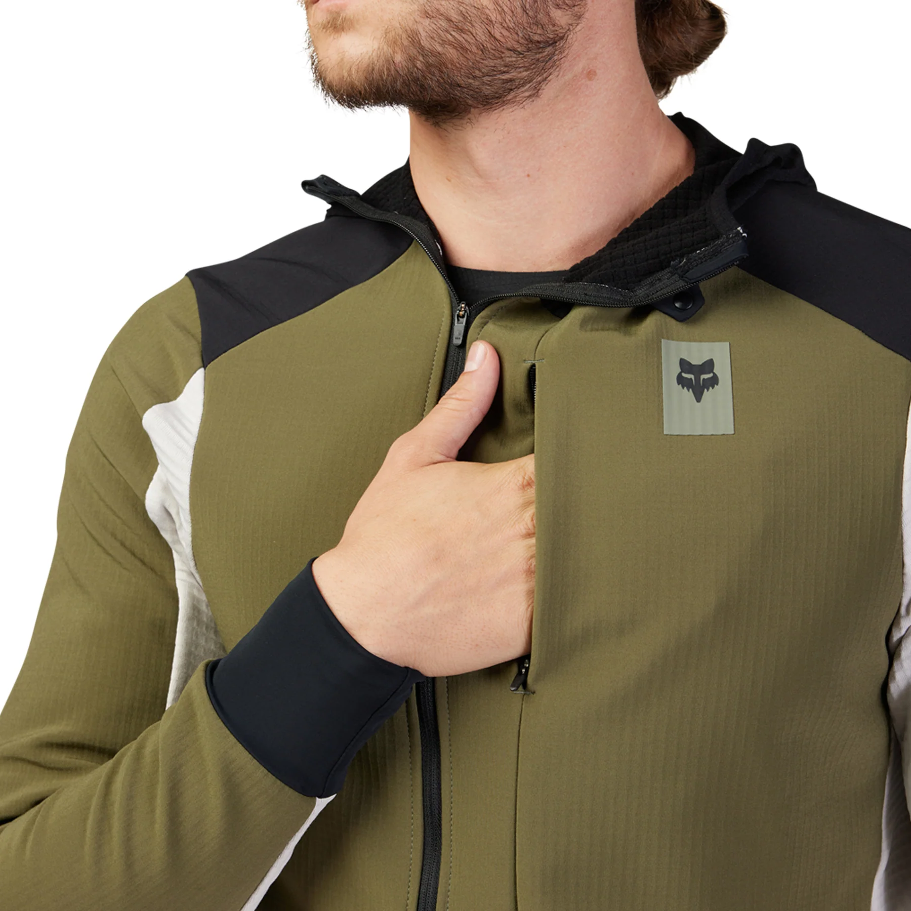 Defend Thermal Hoodie - Olive Green - Image 11