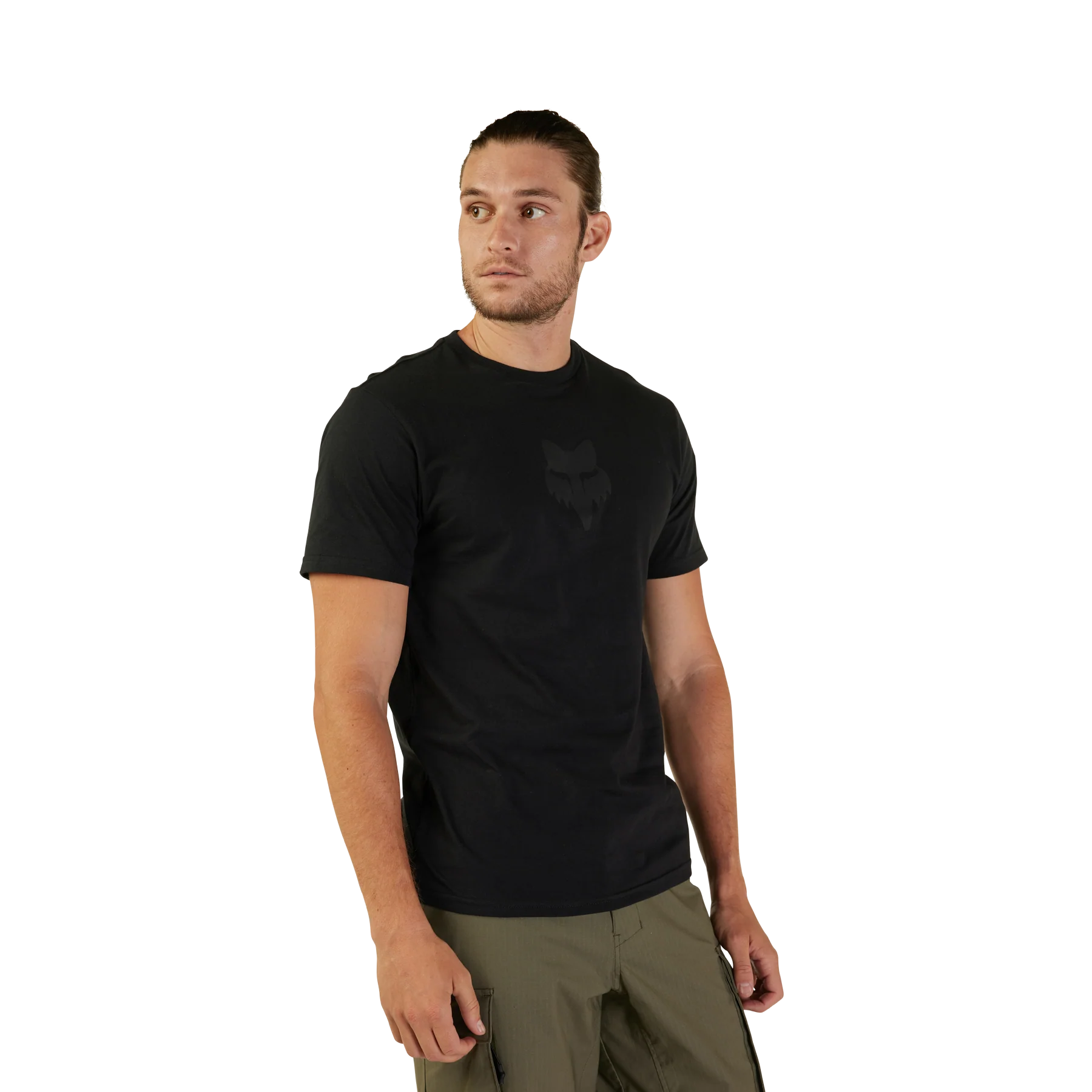 Fox Head Short Sleeve Premium T-Shirt - Black / Black - Image 4