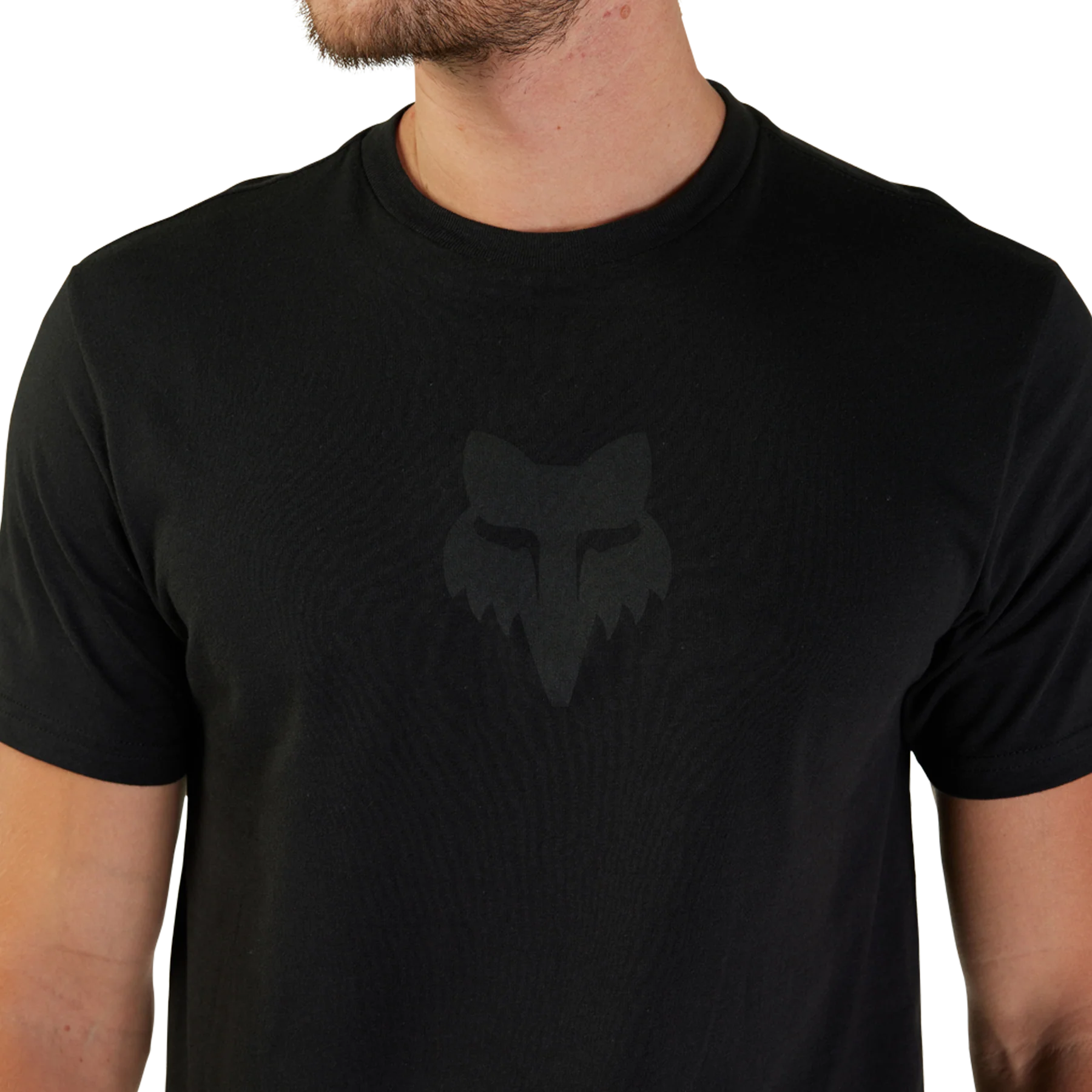 Fox Head Short Sleeve Premium T-Shirt - Black / Black - Image 5