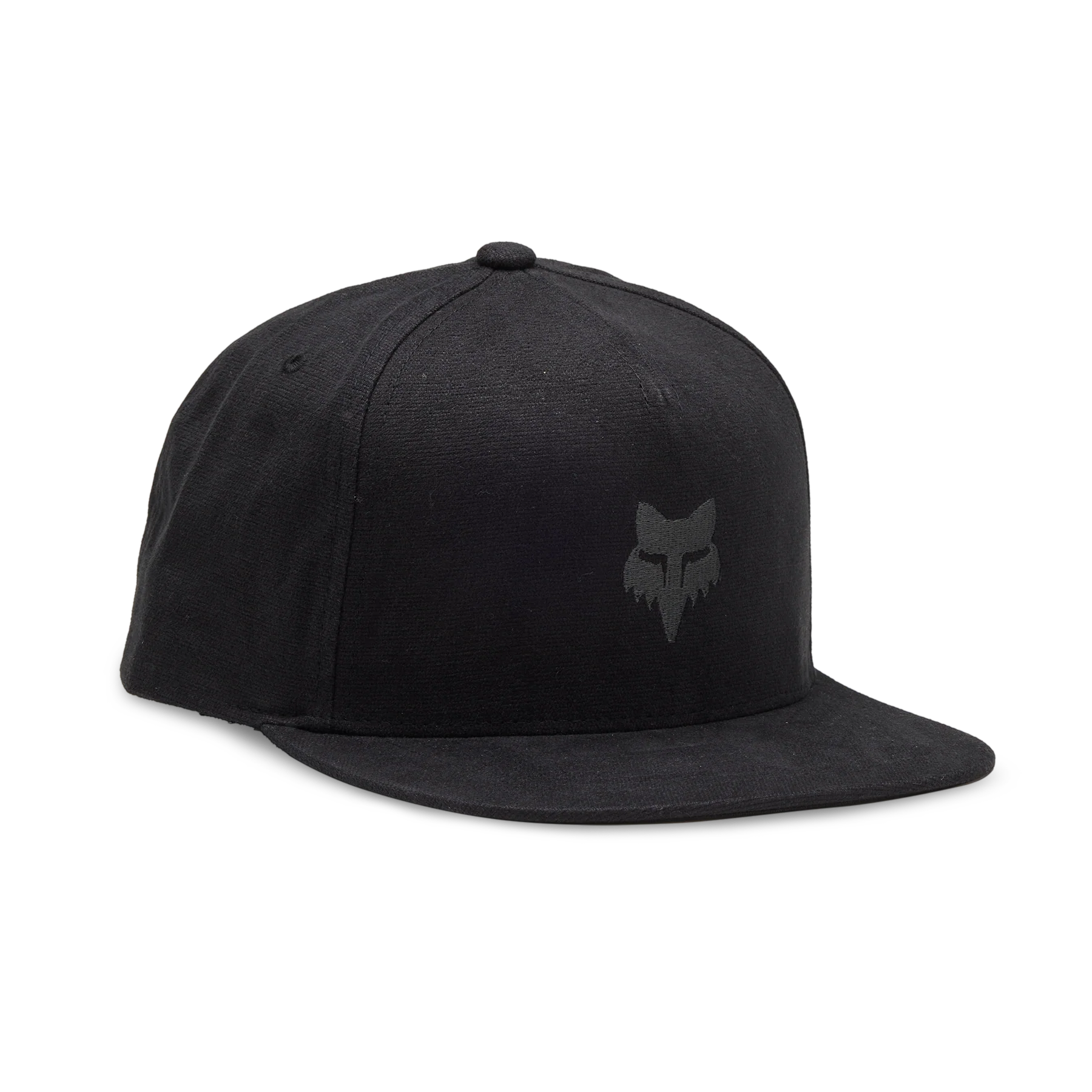 Fox Head Snapback Hat - Black / Charcoal