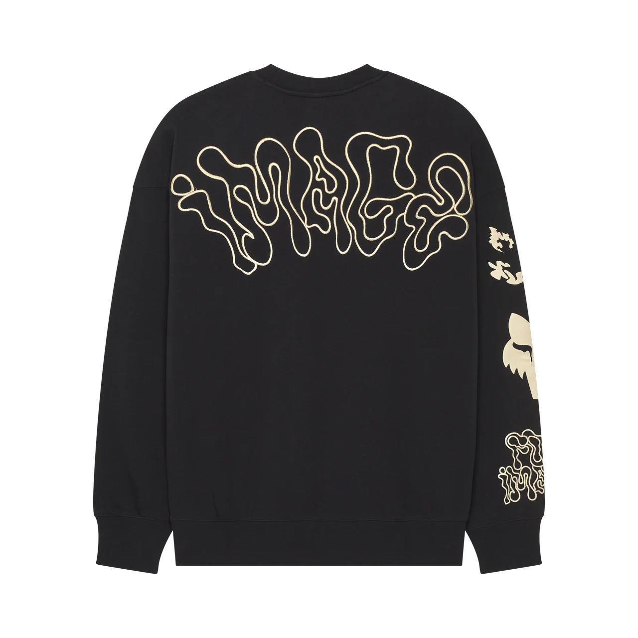 Hello Future Oversized Fleece Crew - Black - Image 2