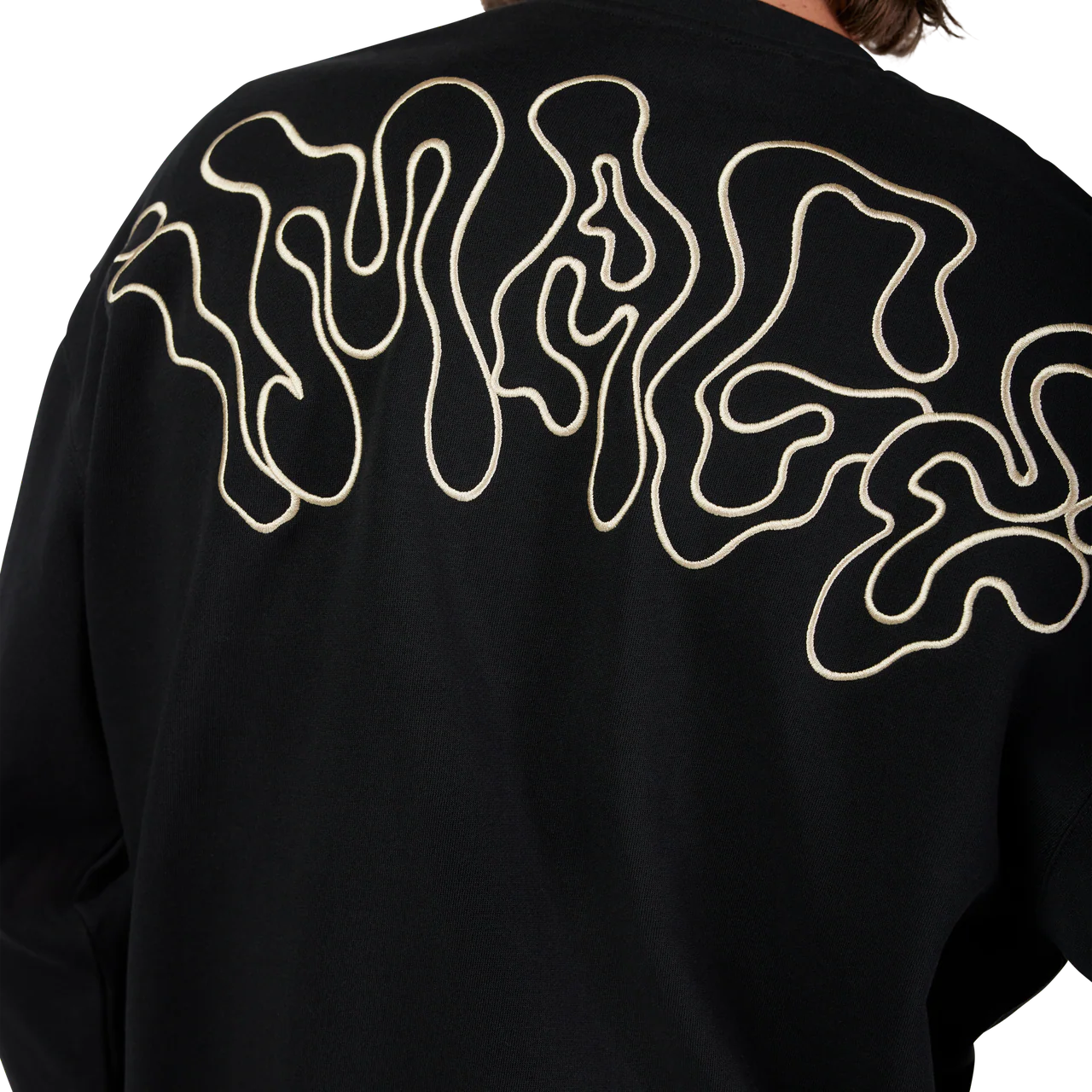 Hello Future Oversized Fleece Crew - Black - Image 7