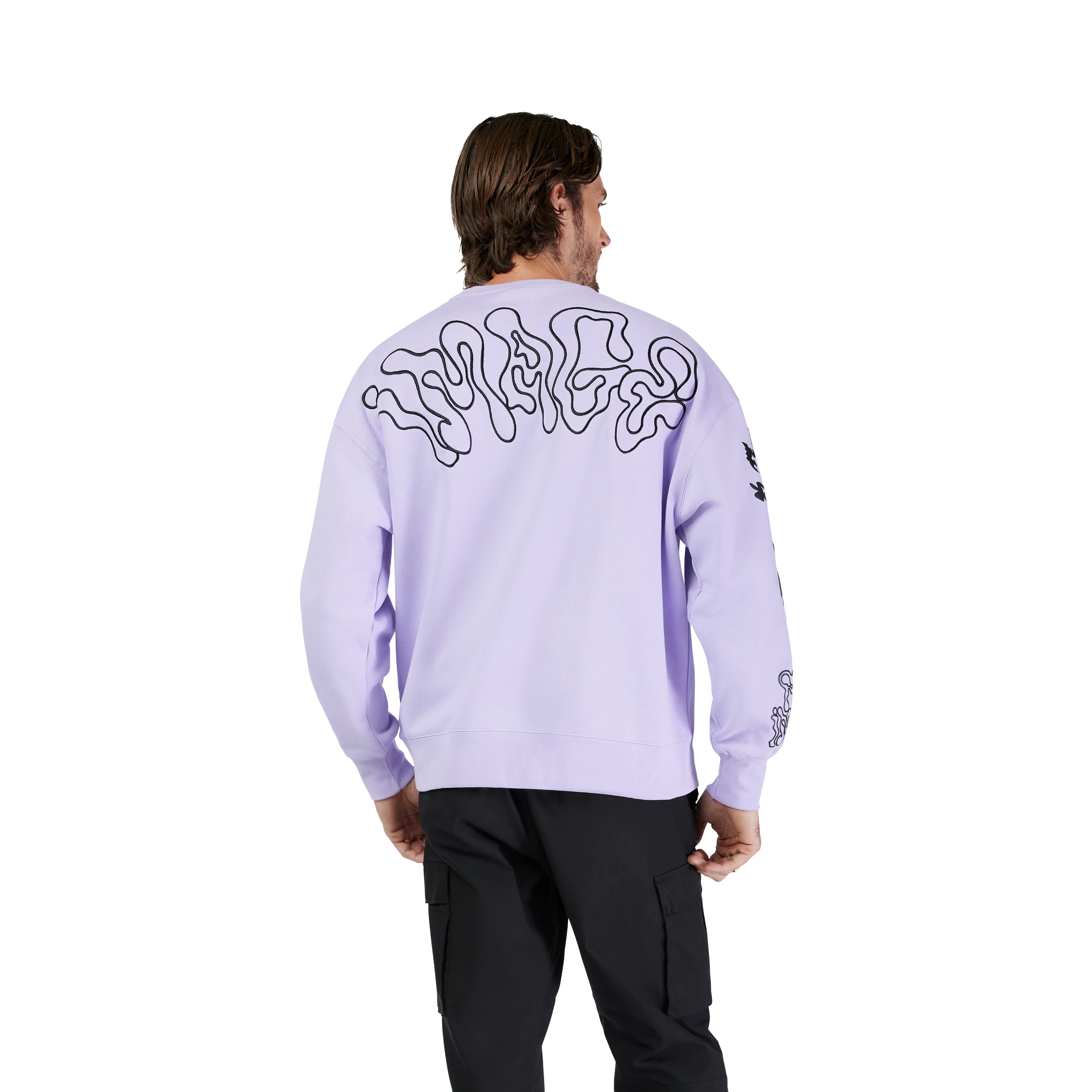 Hello Future Oversized Fleece Crew - Lilac - Image 4