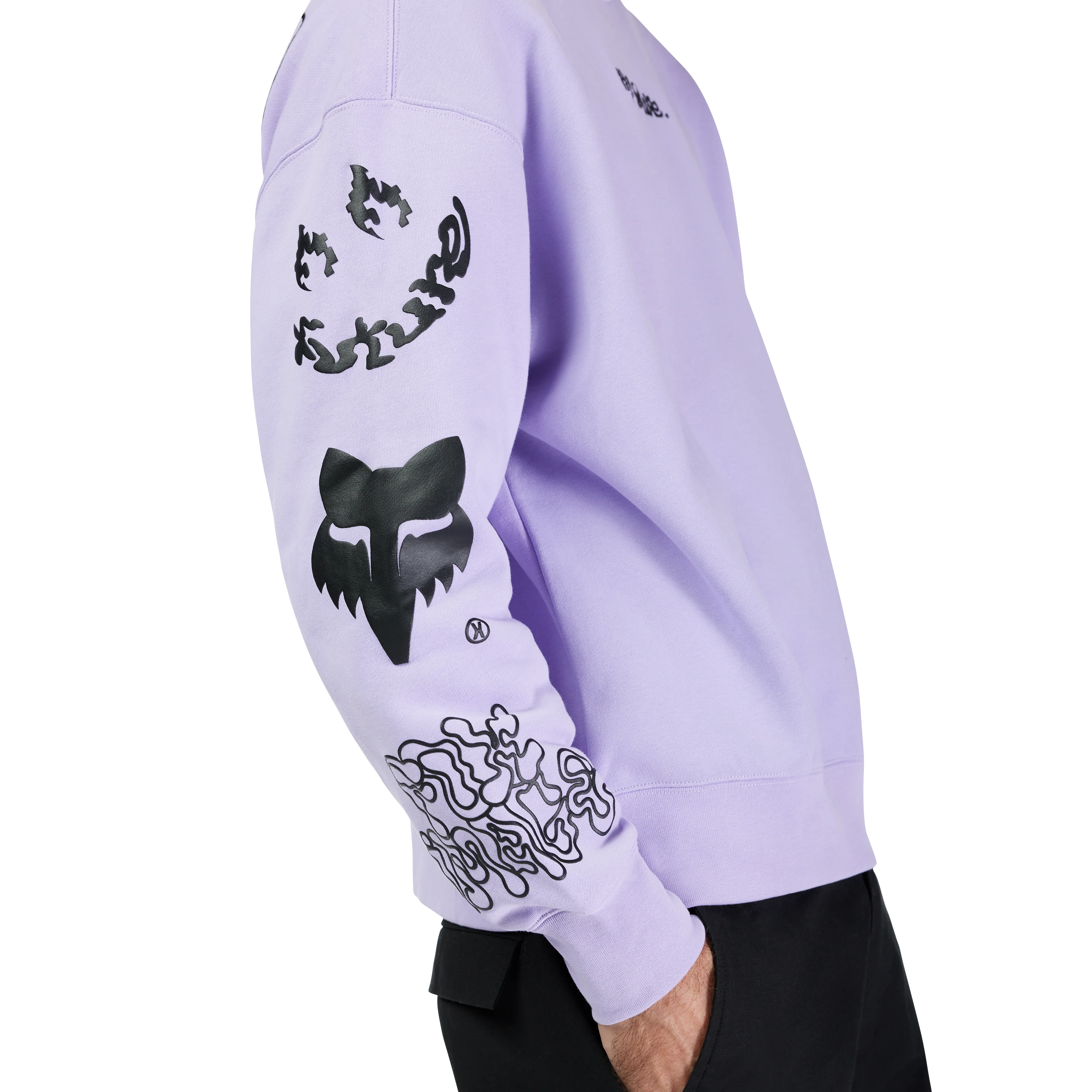 Hello Future Oversized Fleece Crew - Lilac - Image 5