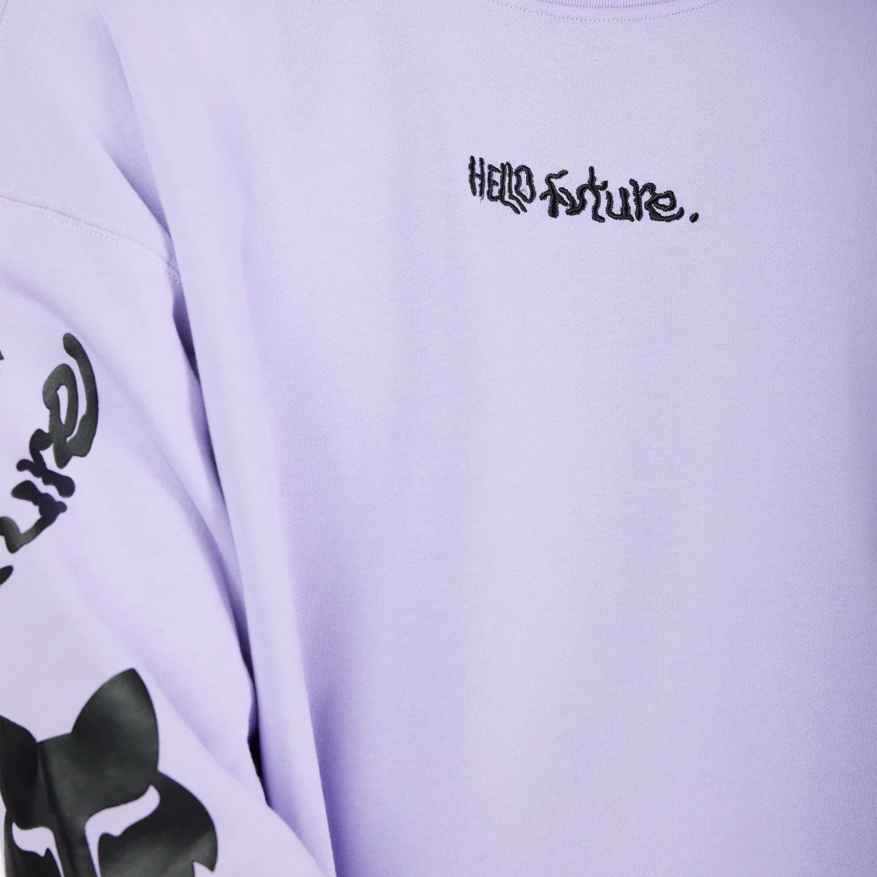 Hello Future Oversized Fleece Crew - Lilac - Image 6