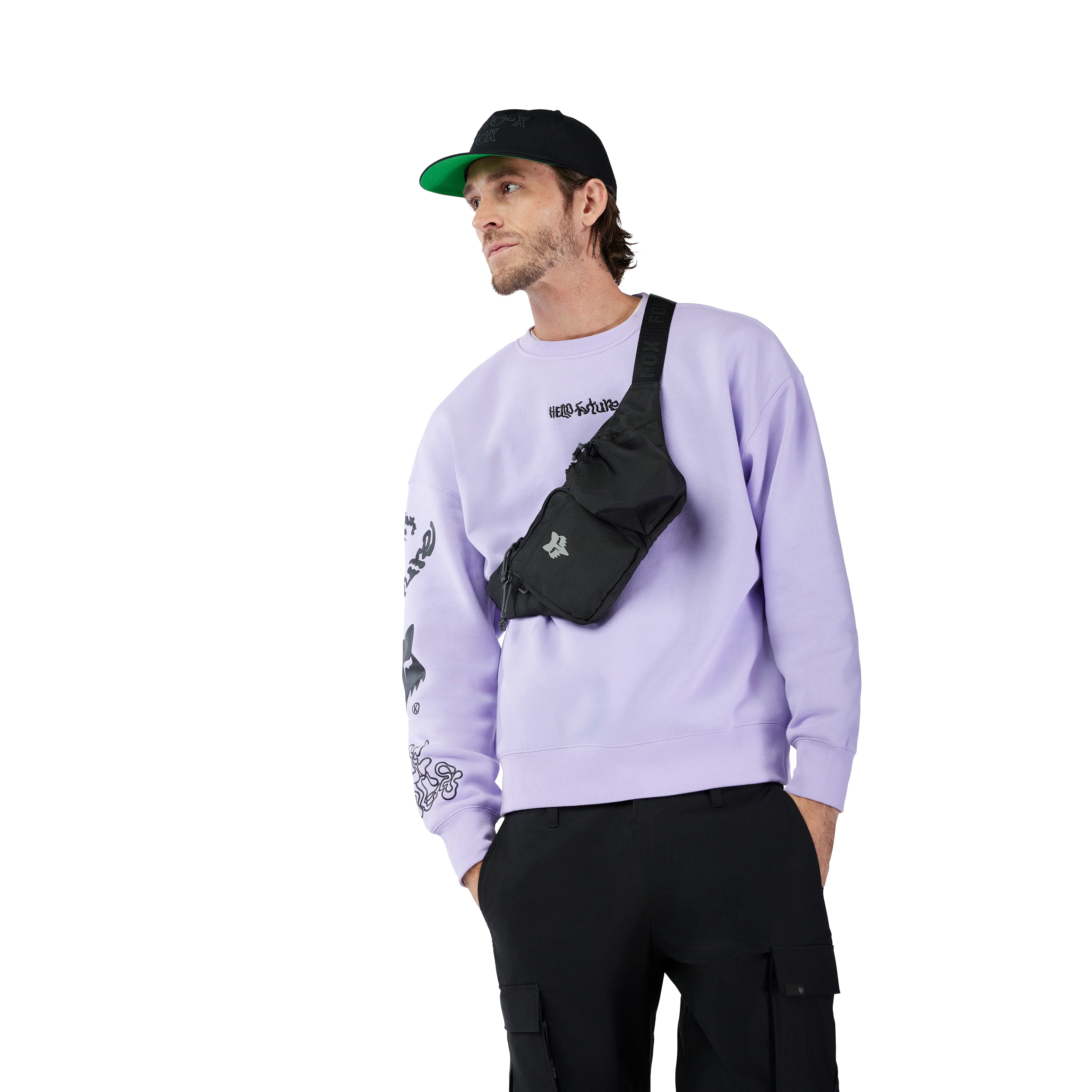 Hello Future Oversized Fleece Crew - Lilac - Image 7