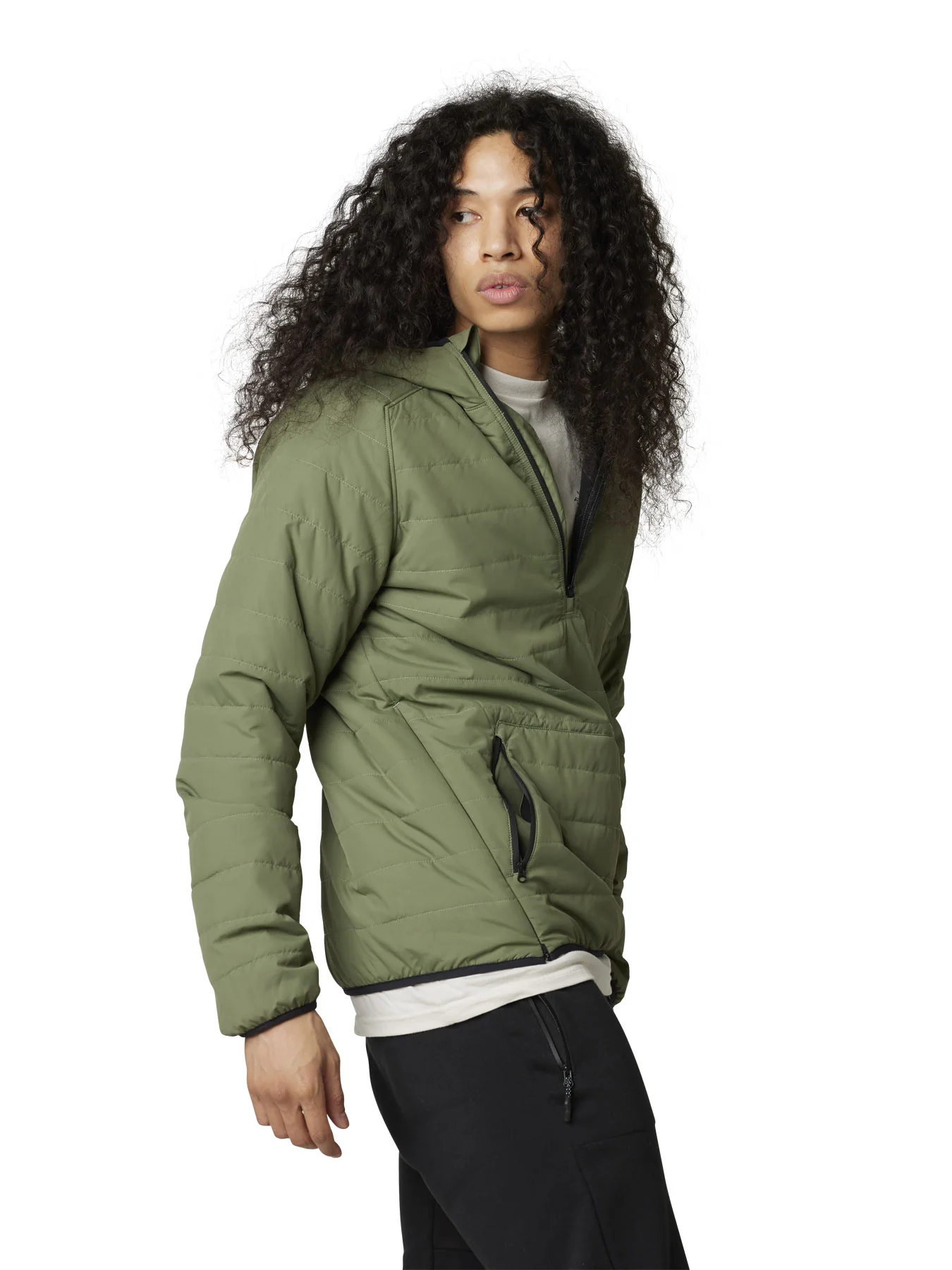 Howell Hooded Puffy Anorak - army - Image 2