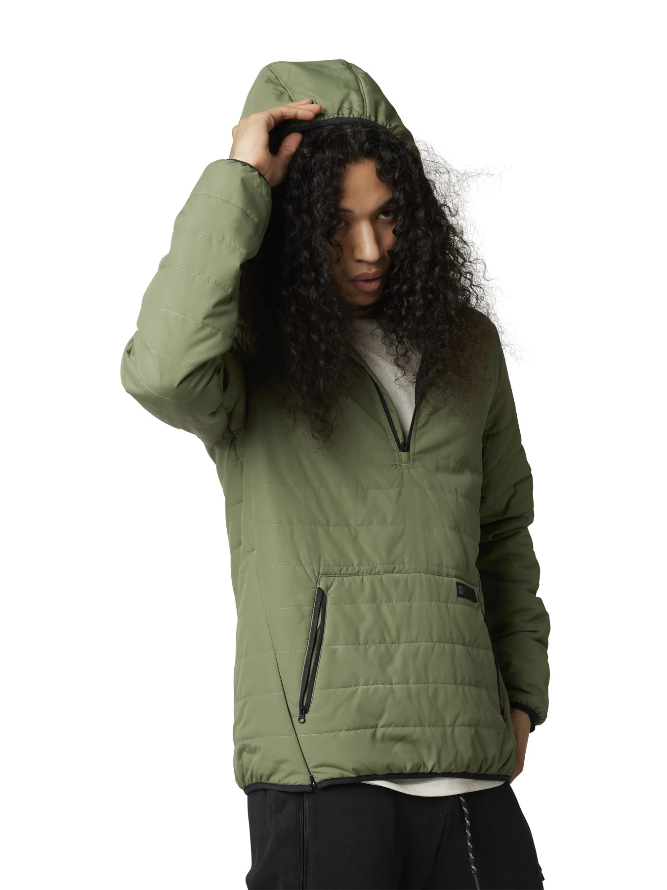Howell Hooded Puffy Anorak - army - Image 4