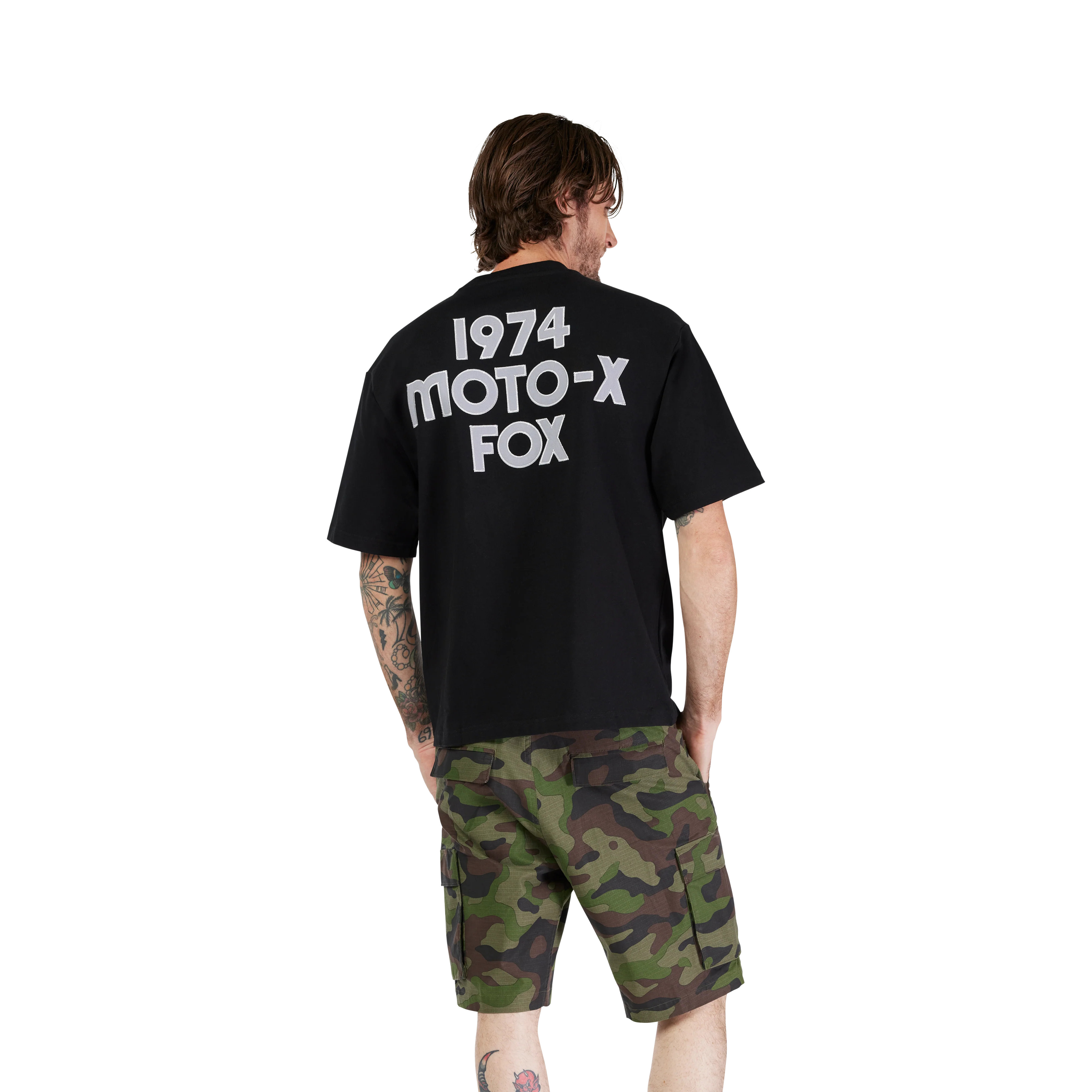 Moto-X Oversized Short Sleeve Tee - Black - Image 4