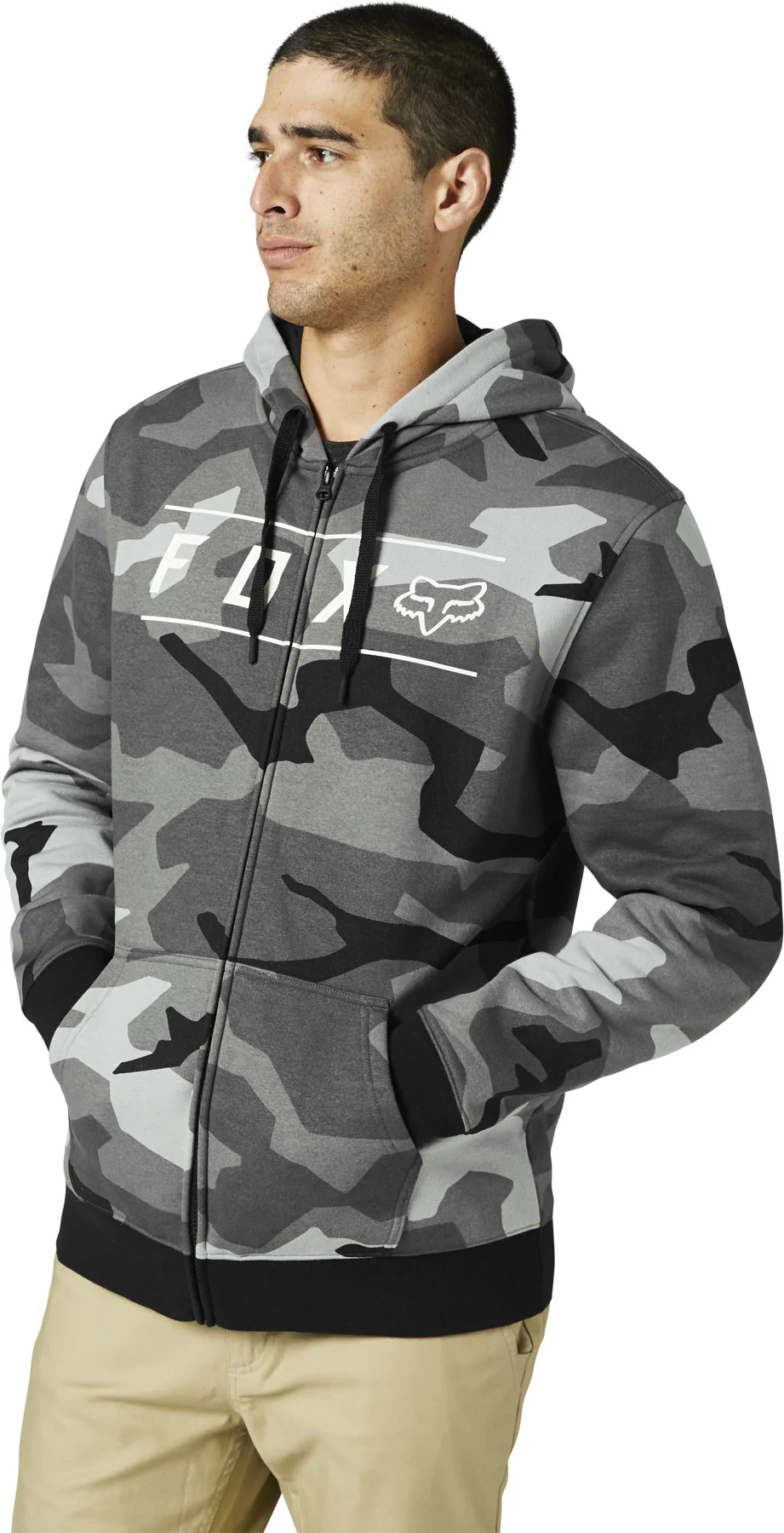 Pinnacle Camo Zip Fleece - black camo - Image 3