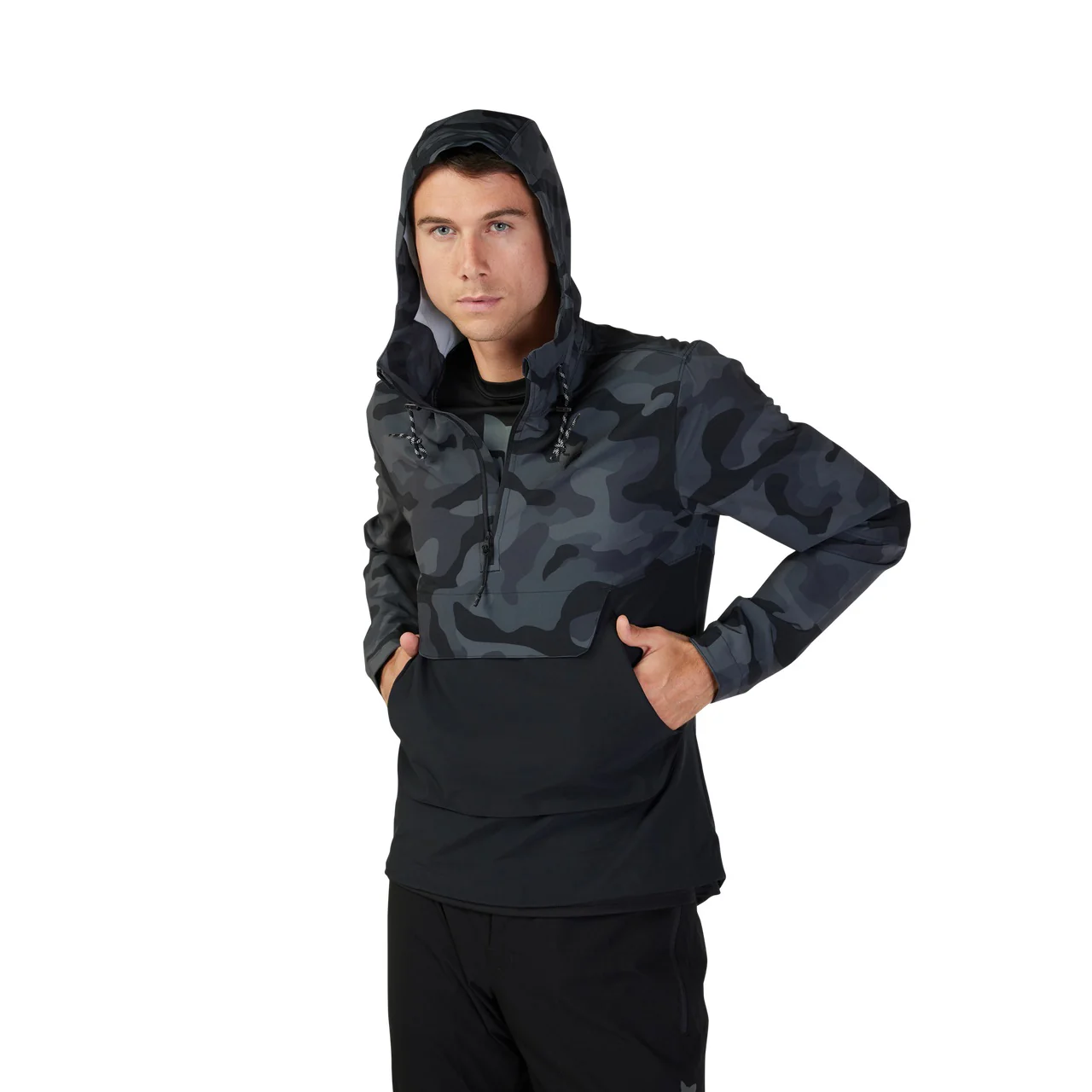 Ranger Wind Pullover - Black Camo - Image 6