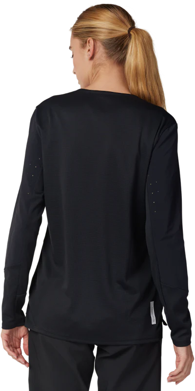 Women's Defend Long Sleeve Jersey - Black - Image 4