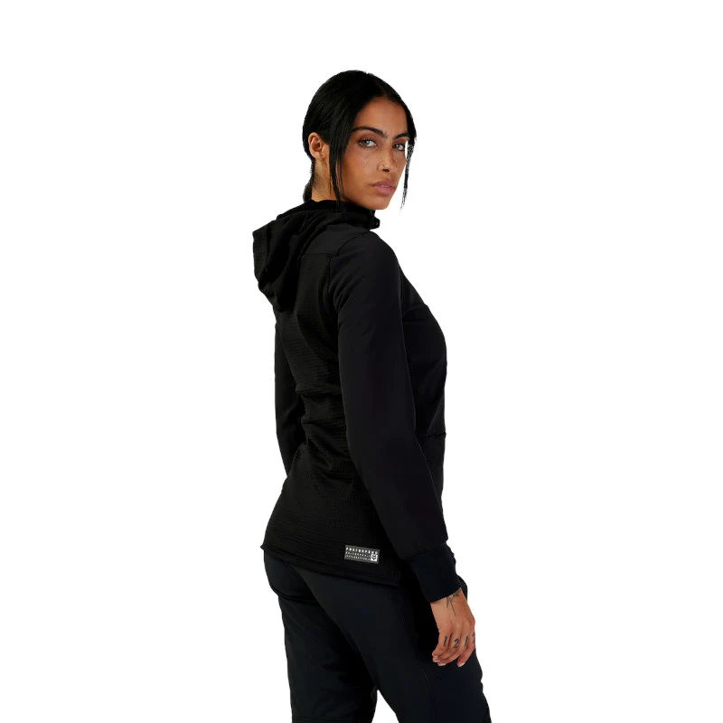 Women's Defend Thermal Hoodie - Black - Image 4