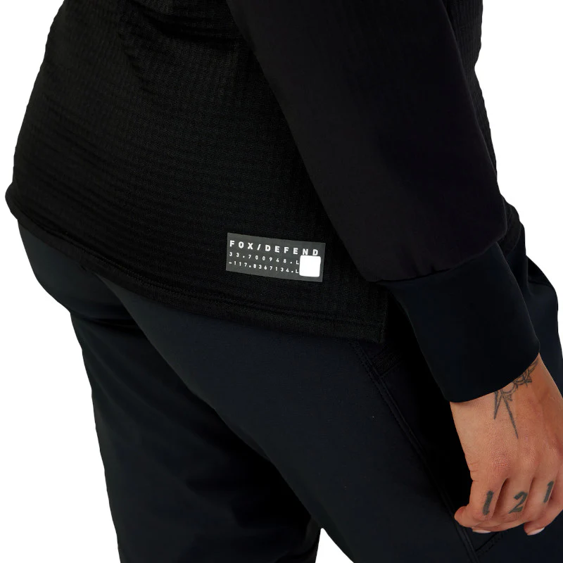 Women's Defend Thermal Hoodie - Black - Image 6