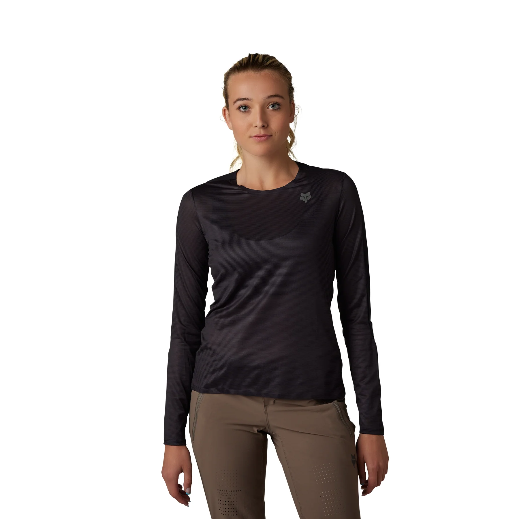 Women's Flexair Ascent Long Sleeve Jersey - Black - Image 2
