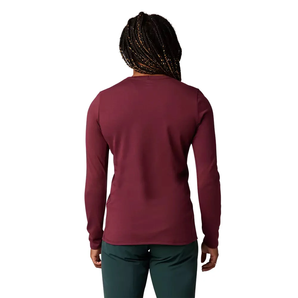 Womens Ranger Dr Mid Long Sleeve Jersey - dark maroon - Image 3