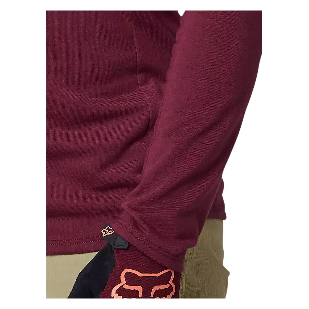 Womens Ranger Dr Mid Long Sleeve Jersey - dark maroon - Image 6