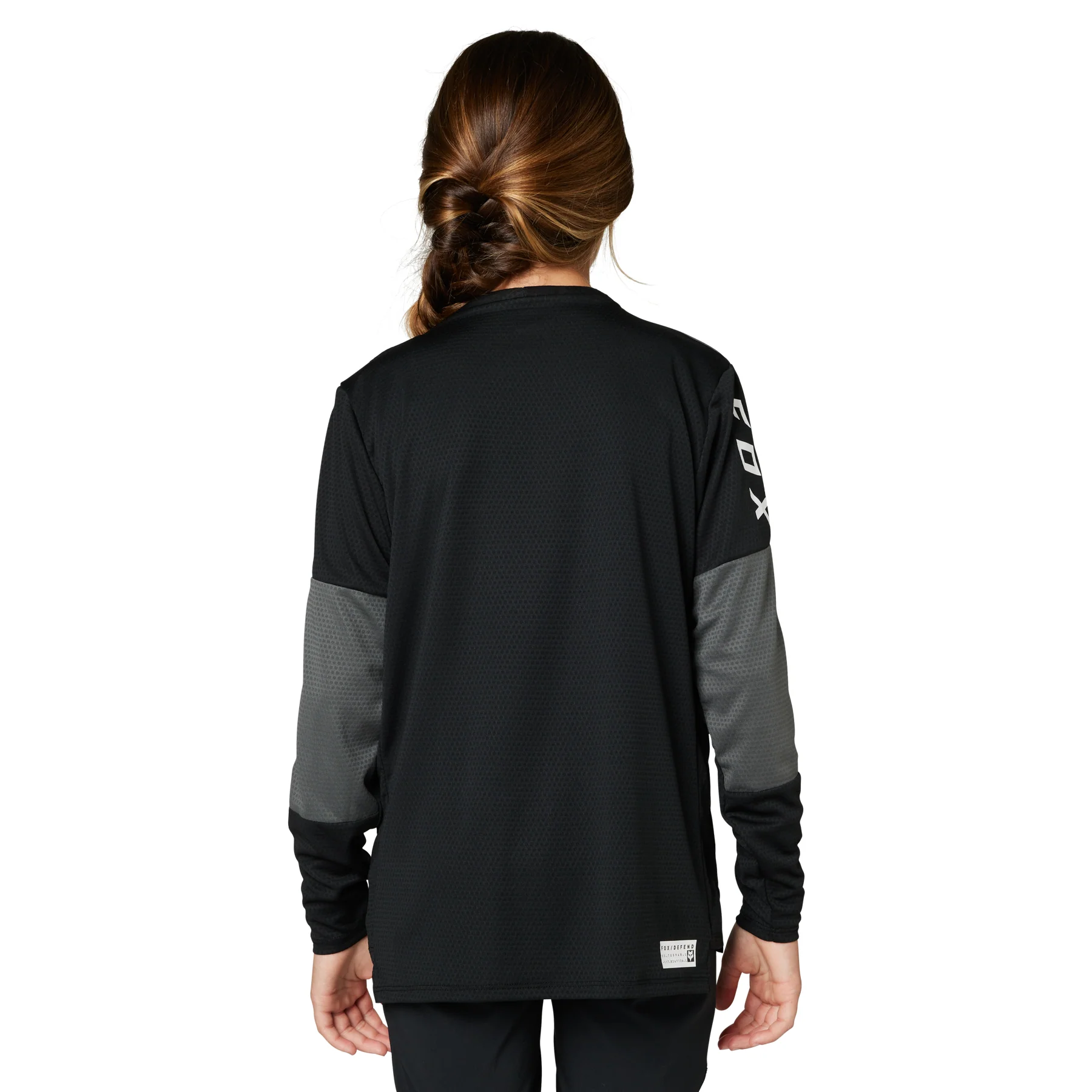Youth Defend Long Sleeve Jersey - Black - Image 3