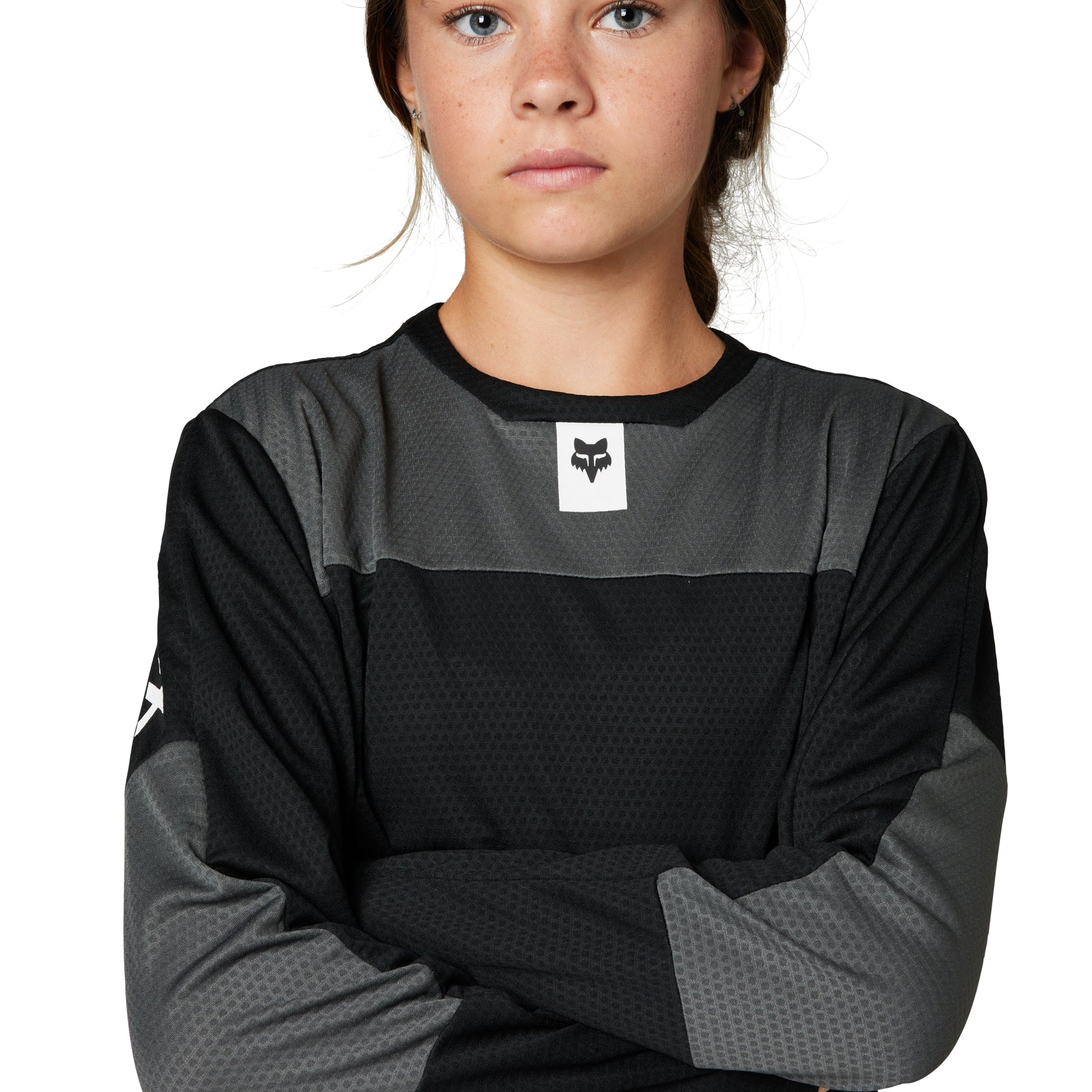 Youth Defend Long Sleeve Jersey - Black - Image 4
