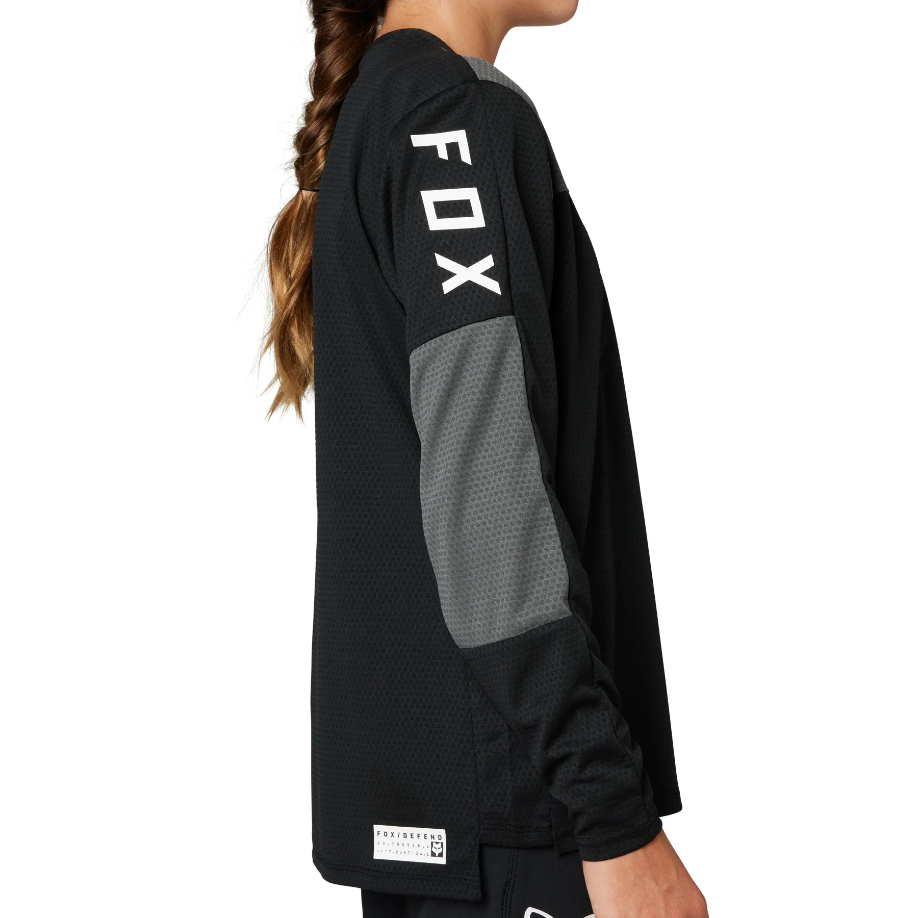 Youth Defend Long Sleeve Jersey - Black - Image 5