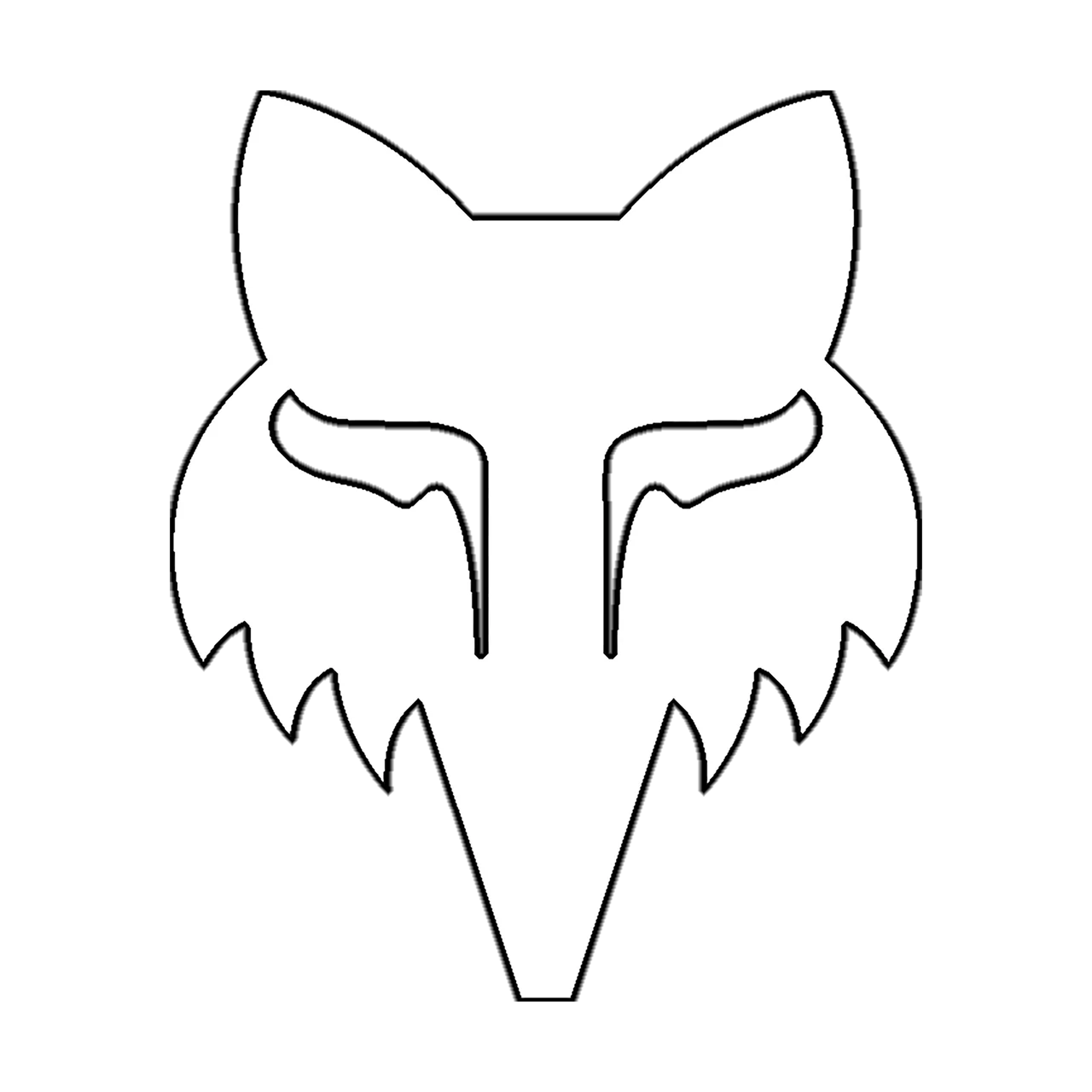 Gestanzter Sticker Fox Head - 10 cm - weiß