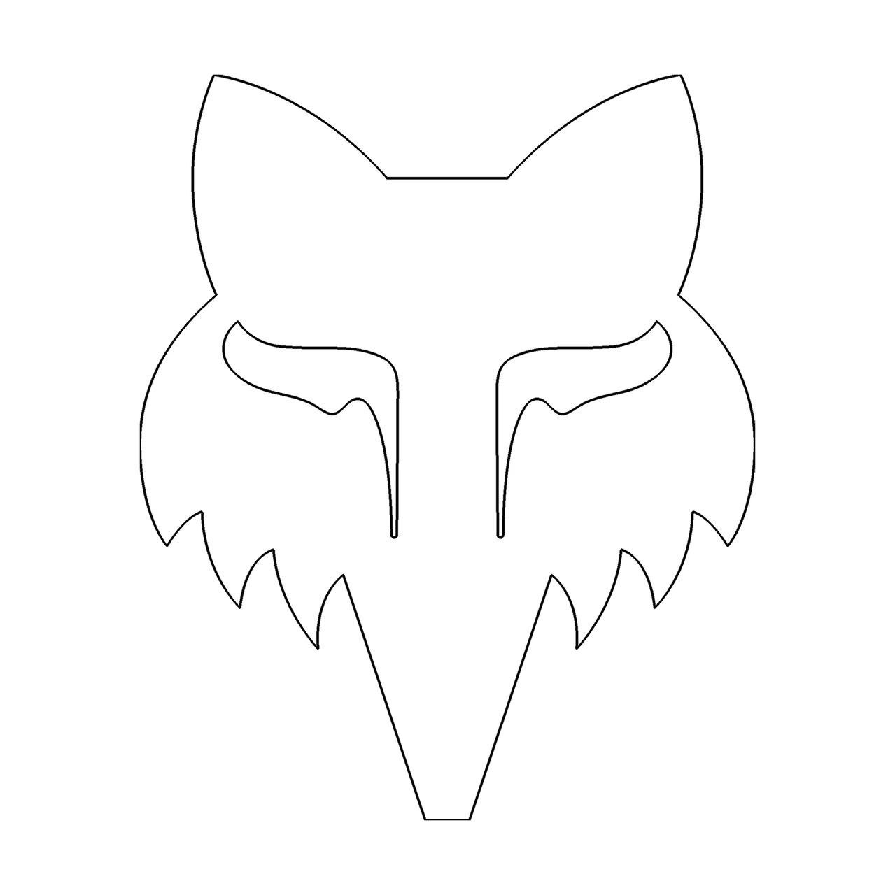 Gestanzter Sticker Fox Head - 18 cm - weiß